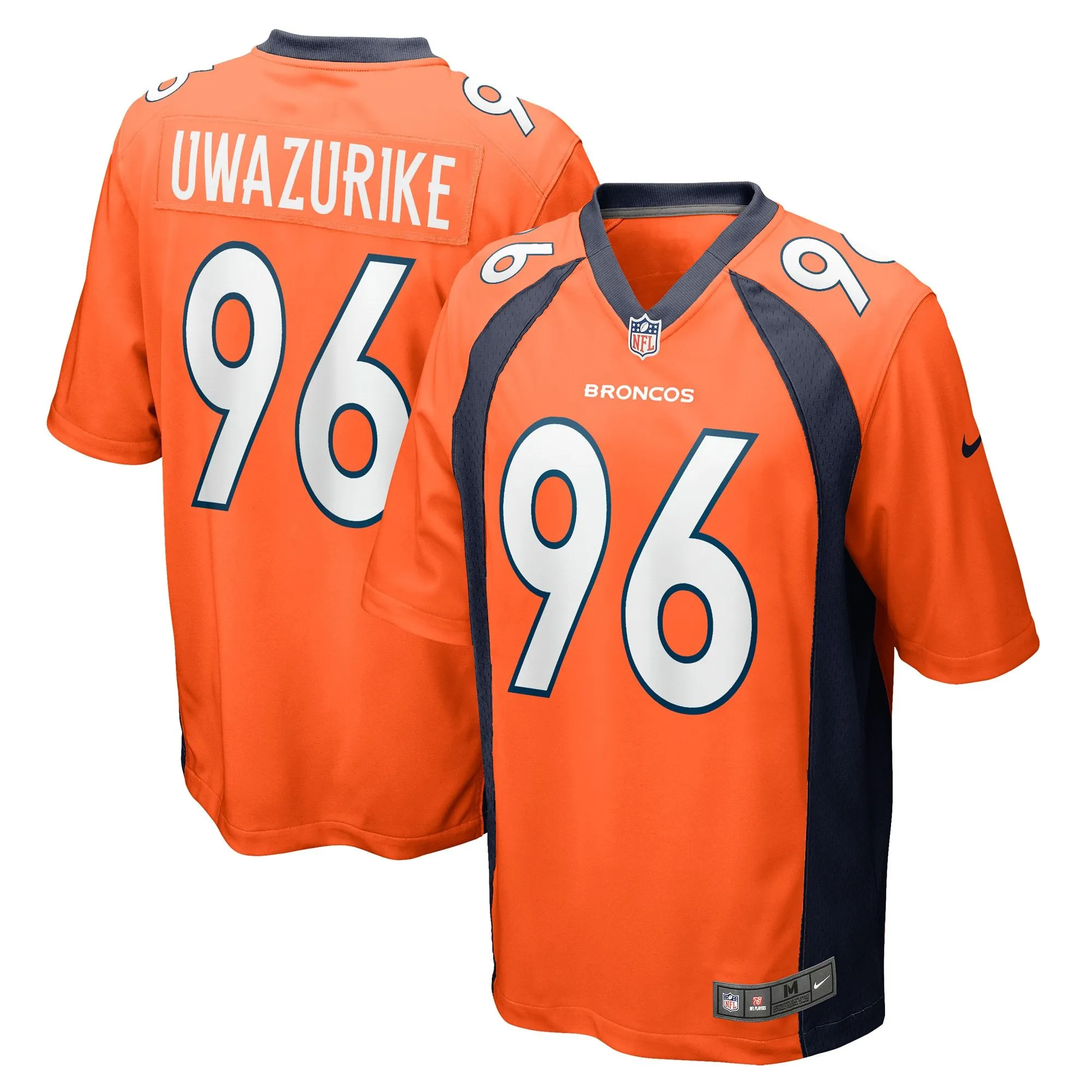 Eyioma Uwazurike Denver Broncos  Game Player Jersey - Orange