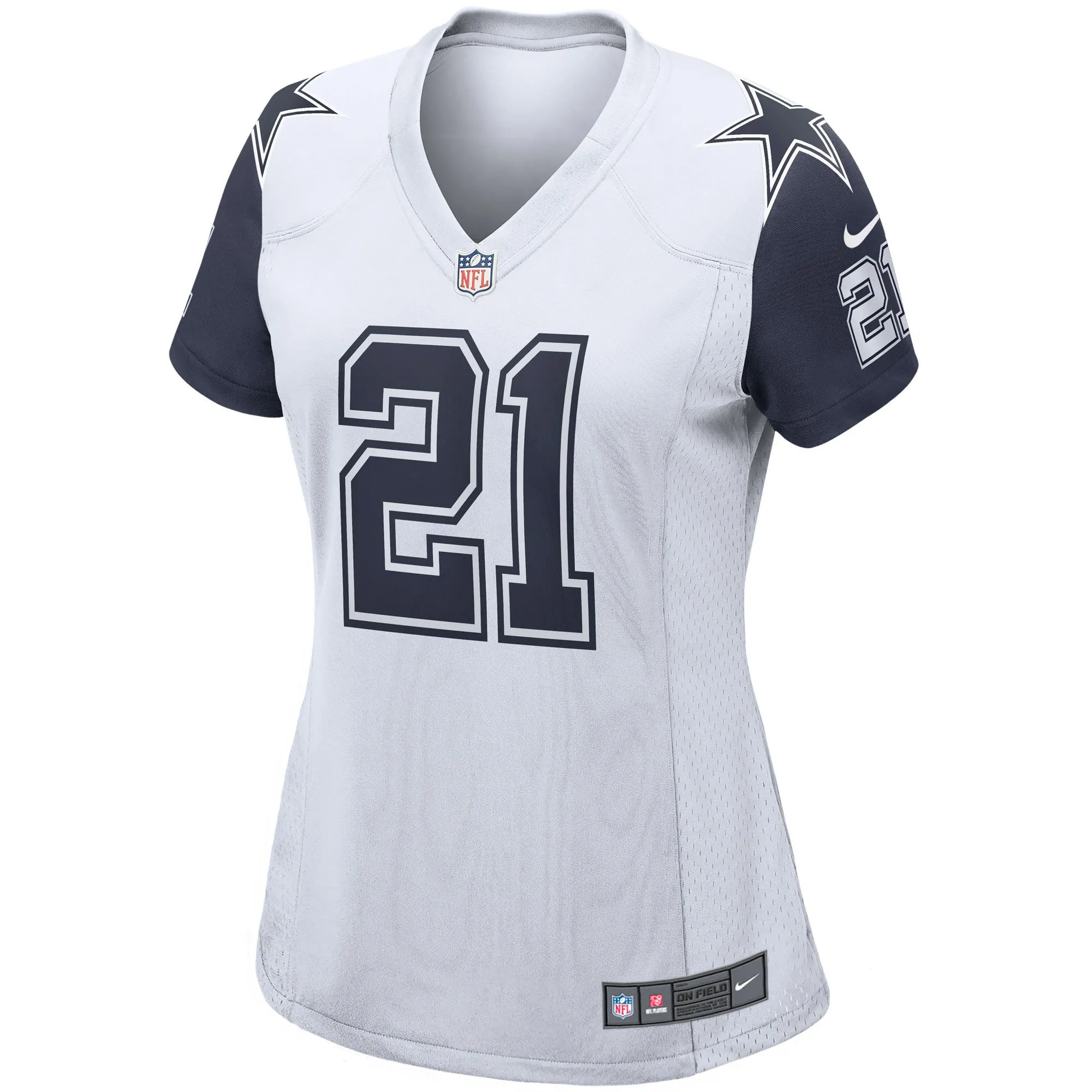 Ezekiel Elliott Dallas Cowboys  Women's Alternate Game Jersey - White