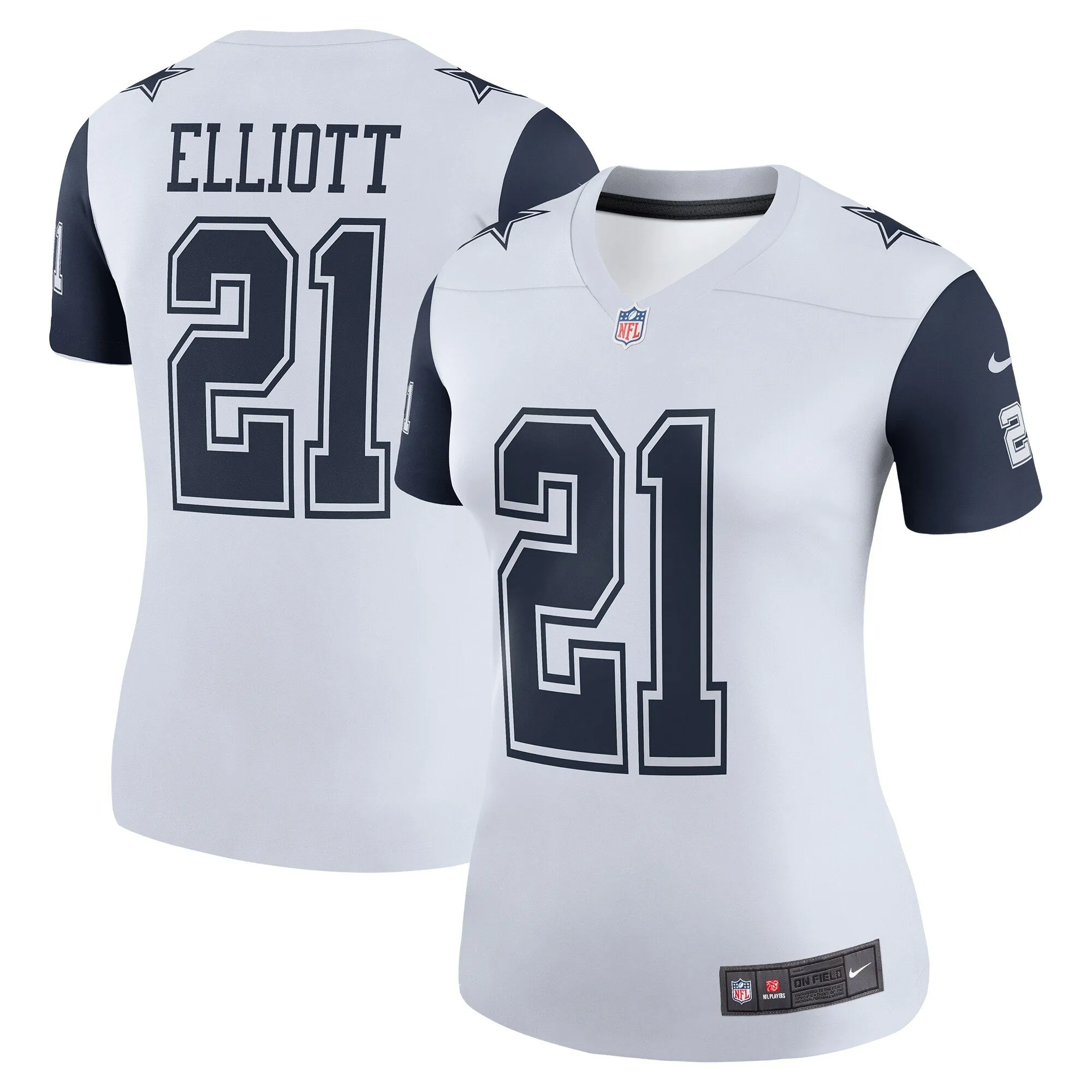 Ezekiel Elliott Dallas Cowboys  Women's Color Rush Legend Player Jersey - White