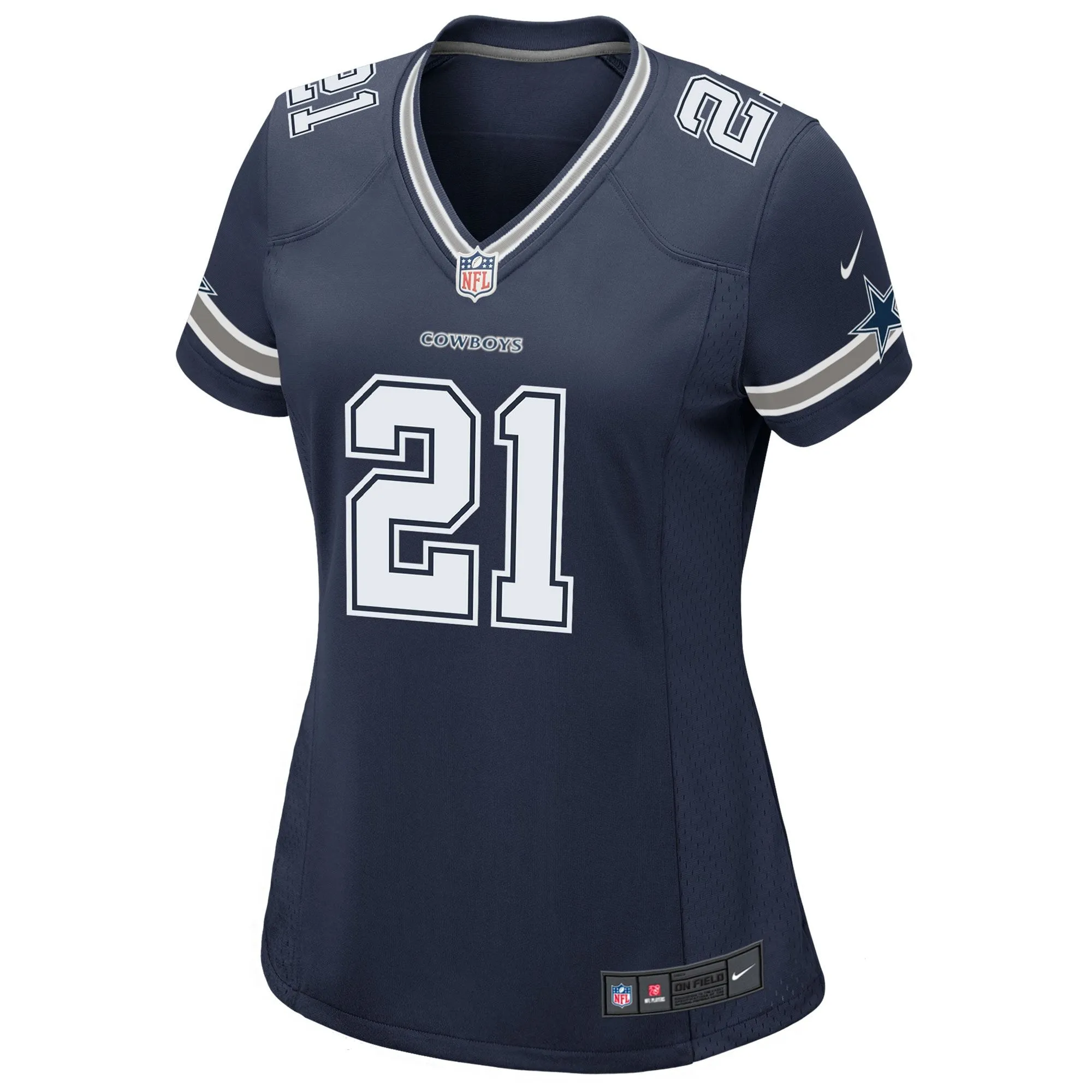 Ezekiel Elliott Dallas Cowboys  Women's Game Team Jersey - Navy