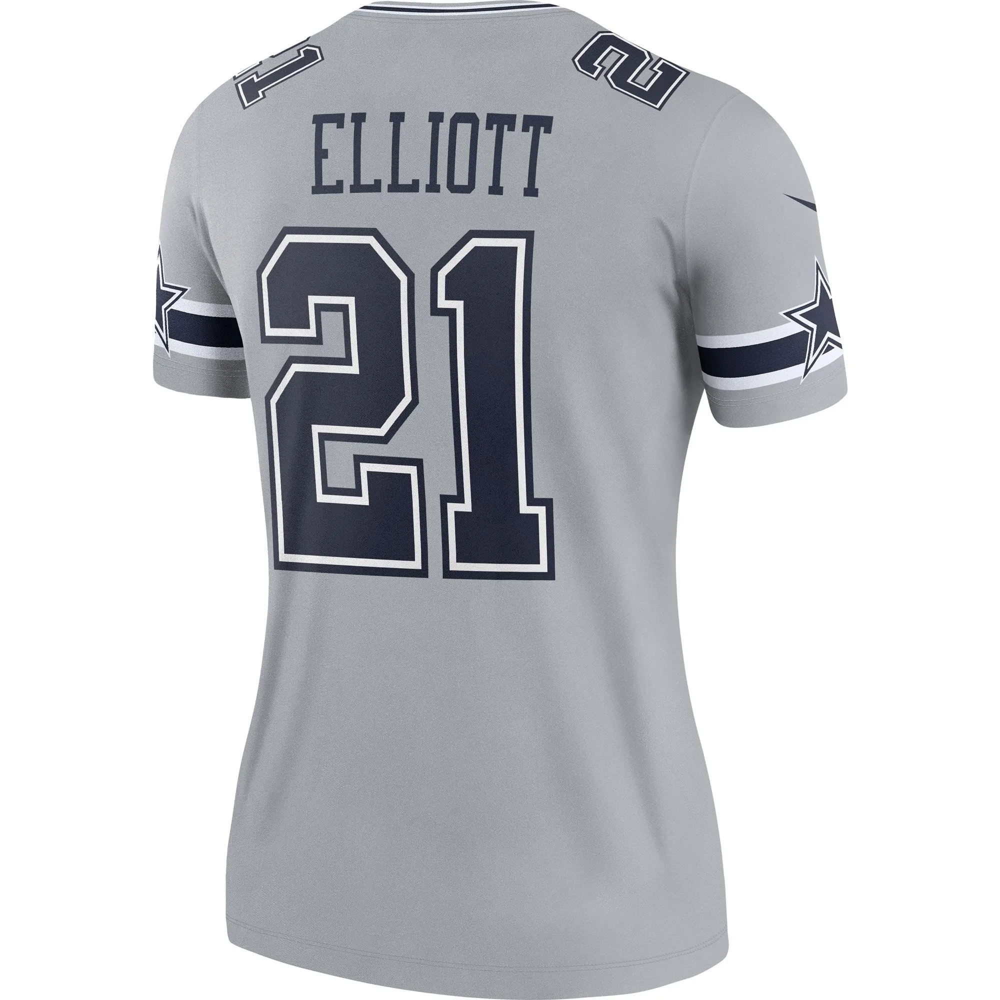 Ezekiel Elliott Dallas Cowboys  Women's Inverted Legend Jersey - Gray