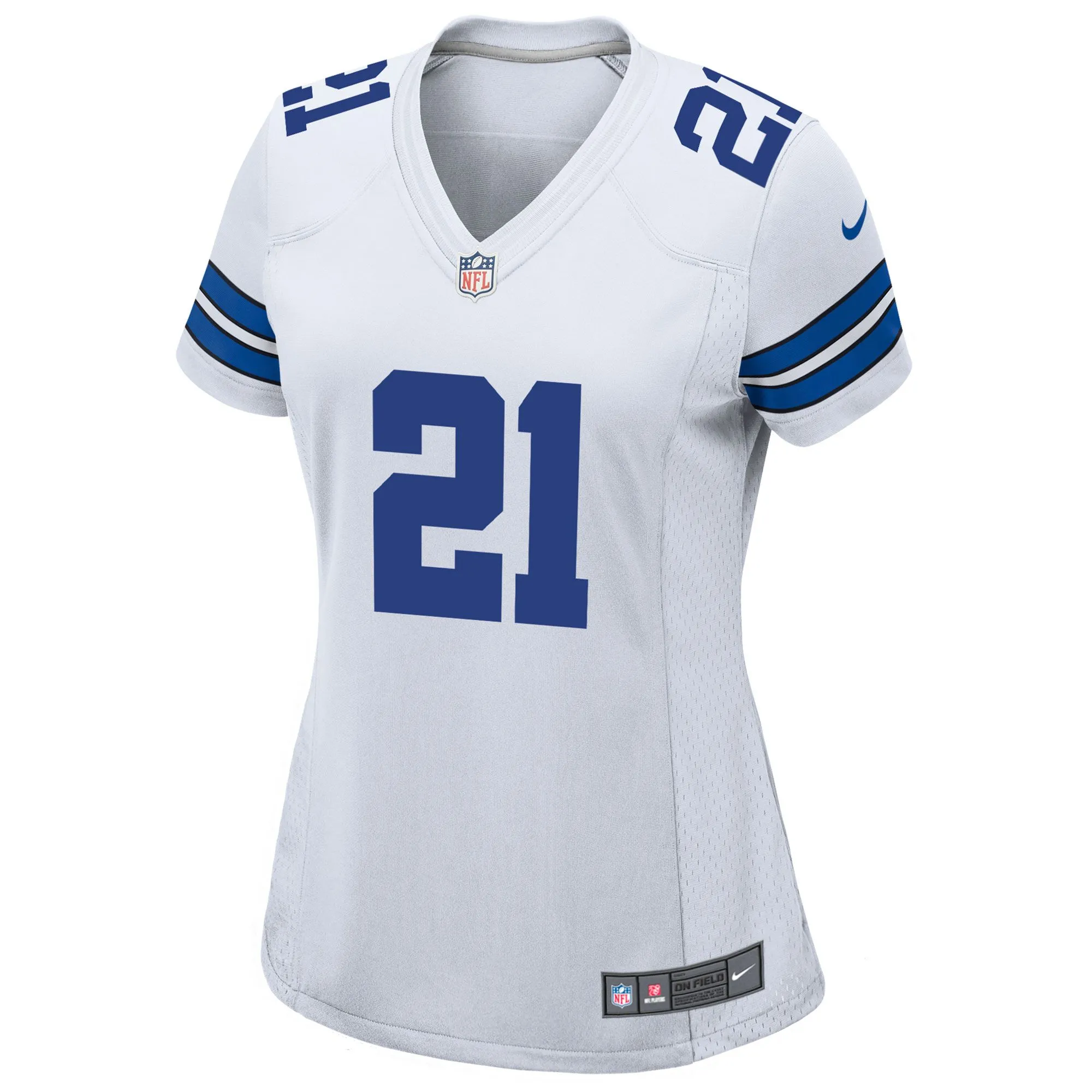 Ezekiel Elliott Dallas Cowboys  Women's Team Game Jersey - White