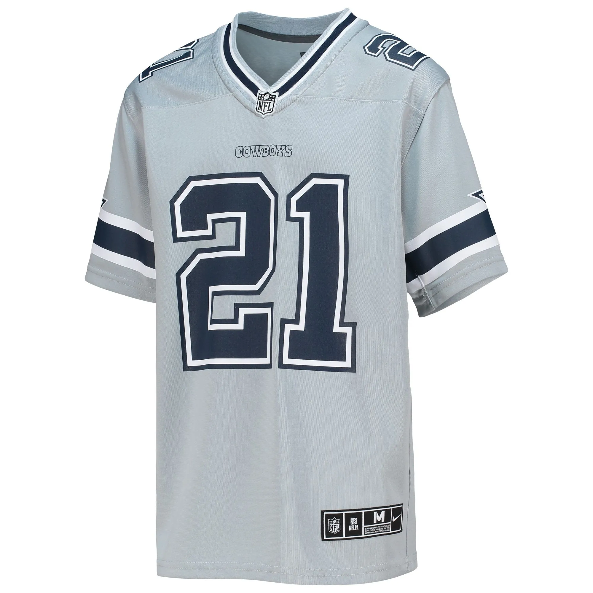 Ezekiel Elliott Dallas Cowboys  Youth Inverted Team Game Jersey - Silver