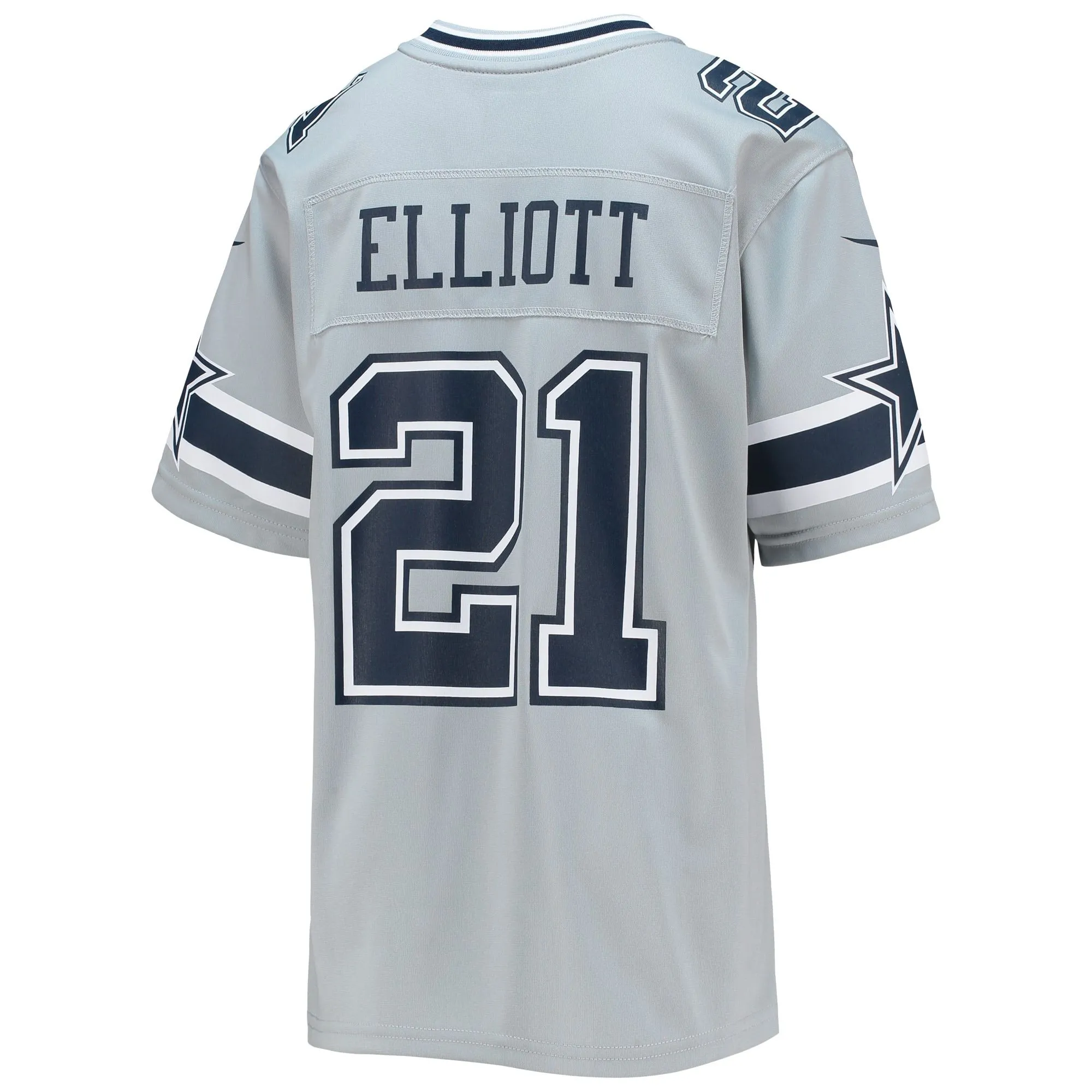 Ezekiel Elliott Dallas Cowboys  Youth Inverted Team Game Jersey - Silver