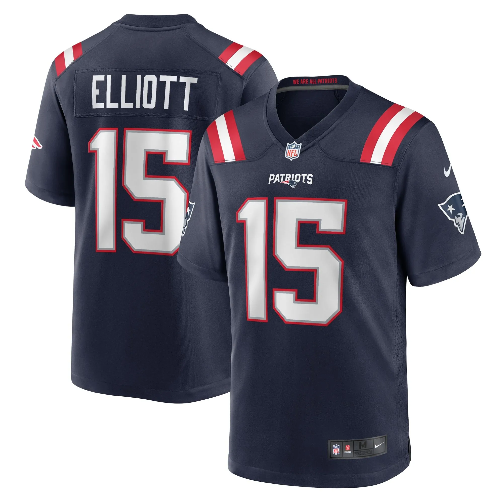 Ezekiel Elliott New England Patriots  Game Player Jersey - Navy