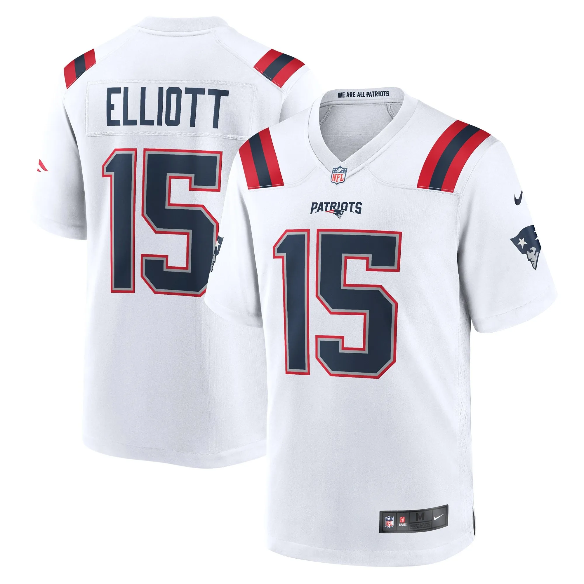 Ezekiel Elliott New England Patriots  Game Player Jersey - White