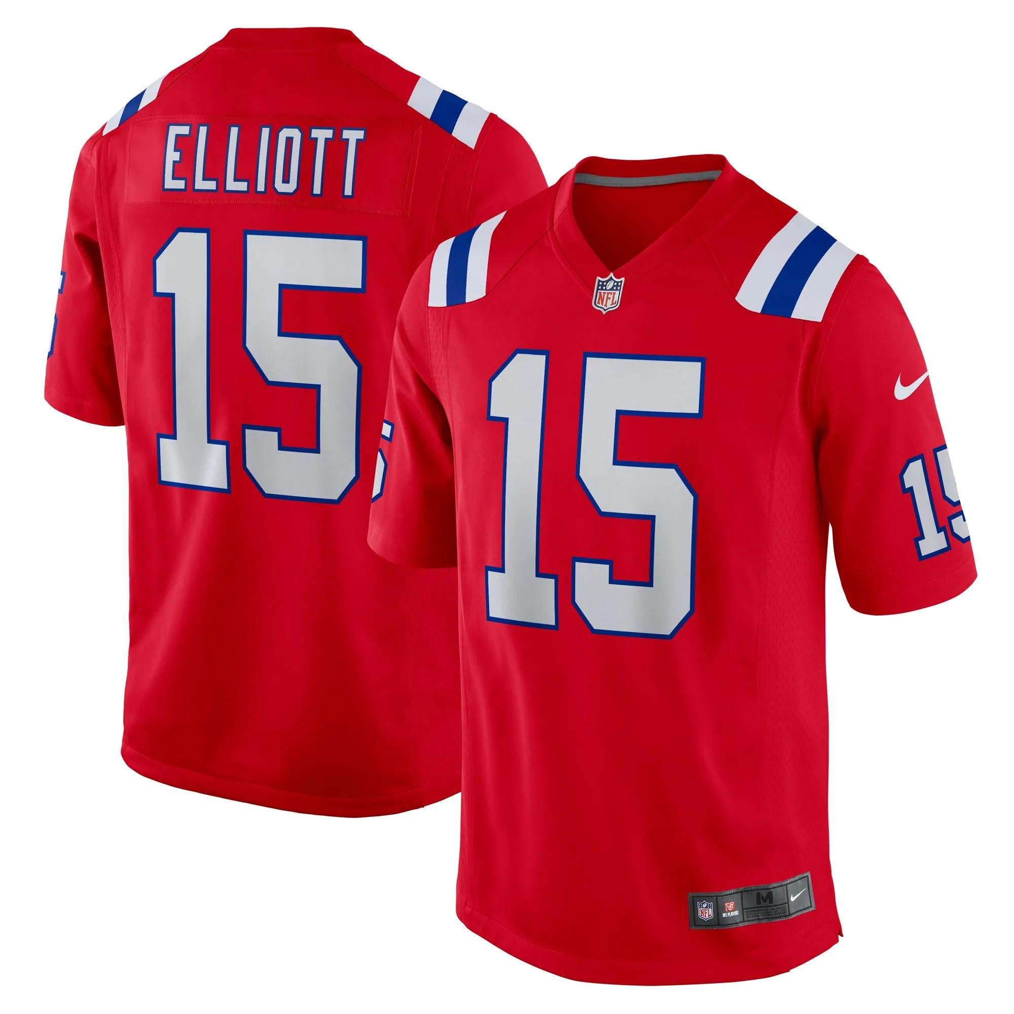 Ezekiel Elliott New England Patriots  Male Adult Alternate Game Player Jersey - Red