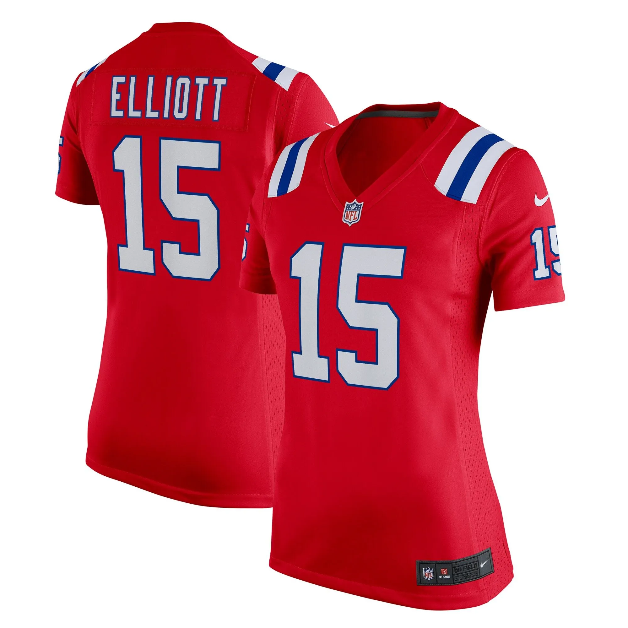 Ezekiel Elliott New England Patriots  Women's Alternate Game Player Jersey - Red