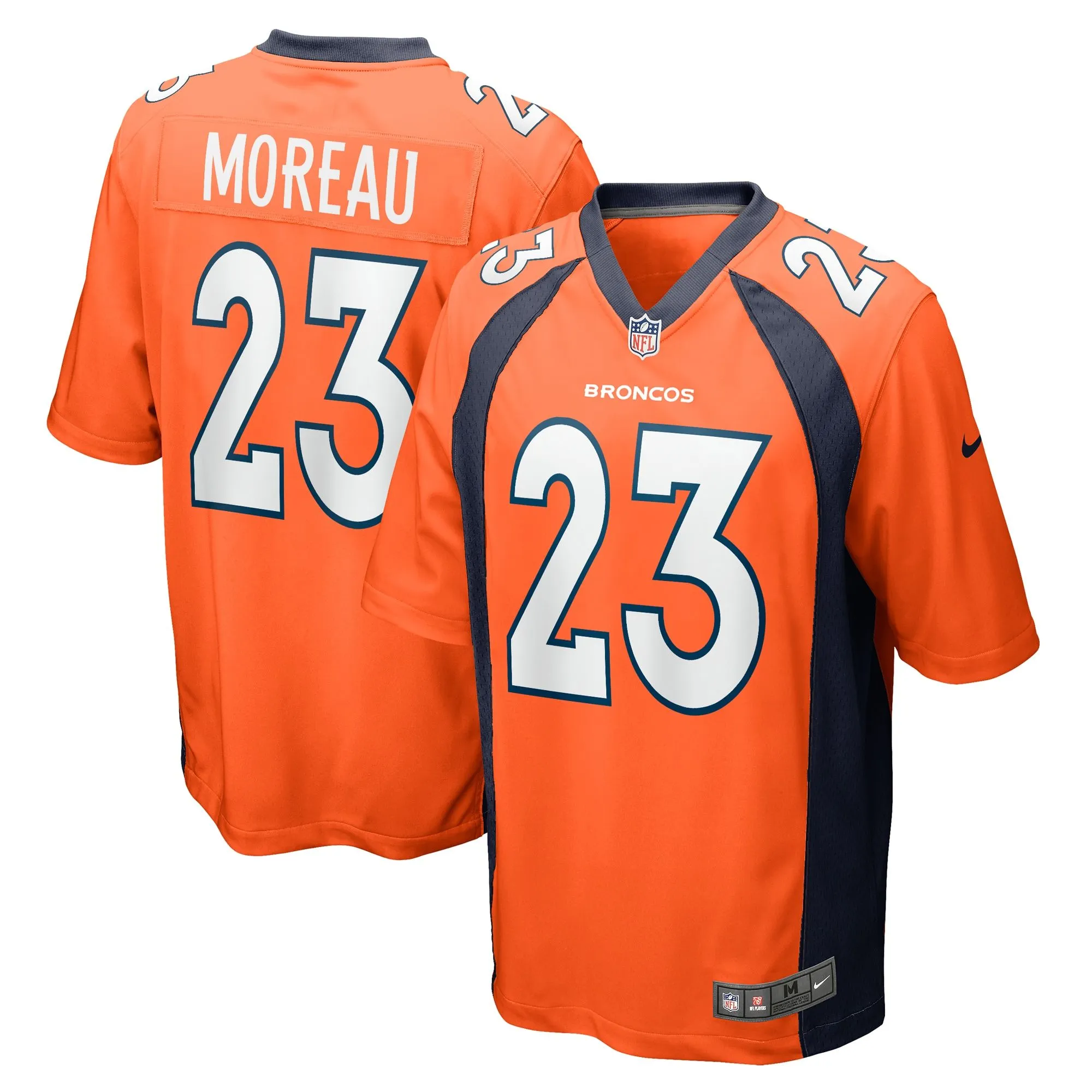 Fabian Moreau Denver Broncos  Team Game Jersey -  Orange