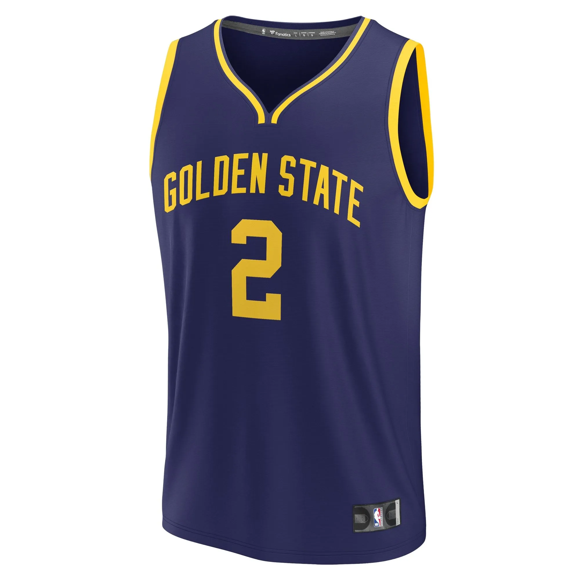 First Round Golden State Warriors Fanatics Branded Youth 2023 NBA Draft First Round Pick Fast Break Replica Jersey - Statement Edition - Navy