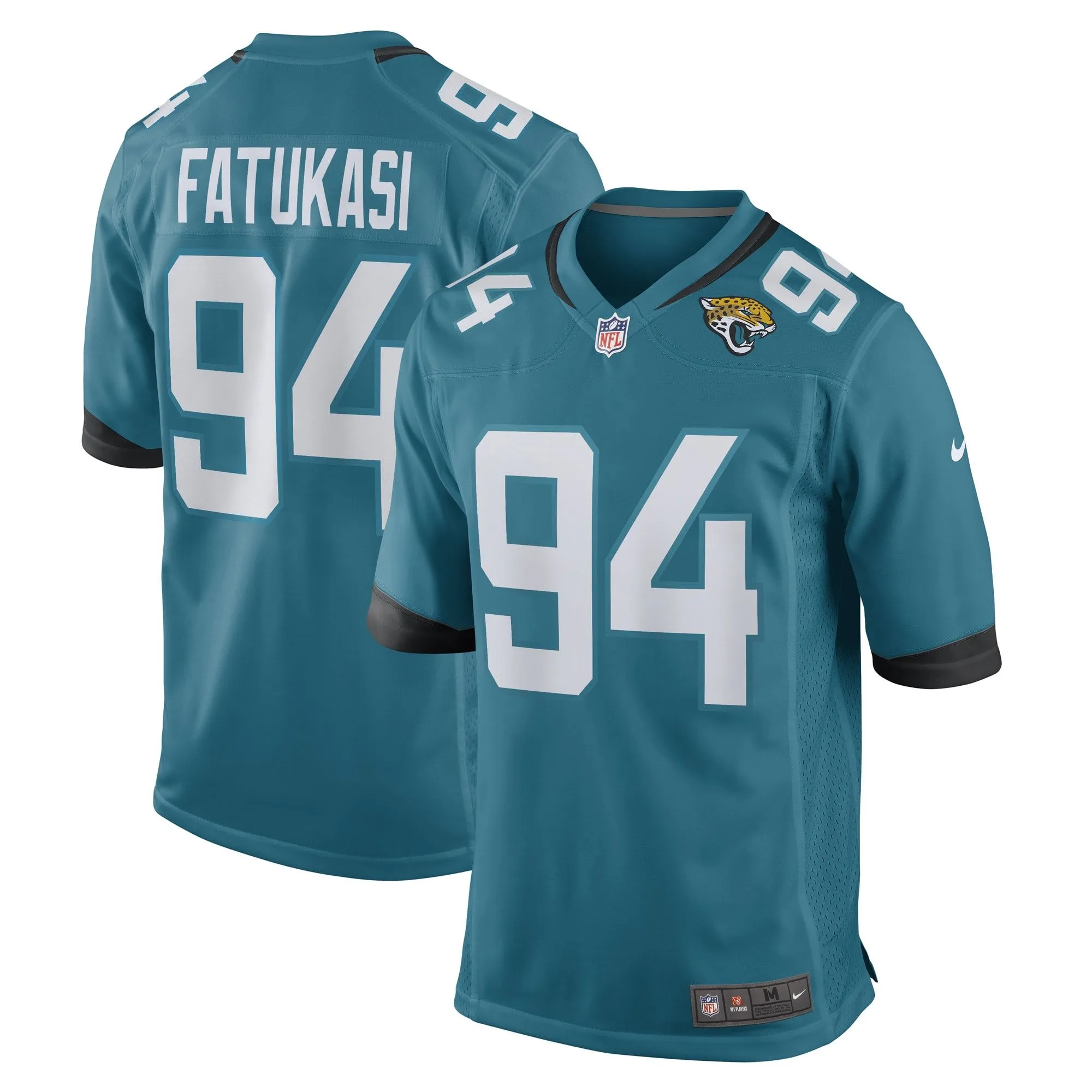 Folorunso Fatukasi Jacksonville Jaguars  Game Player Jersey - Teal