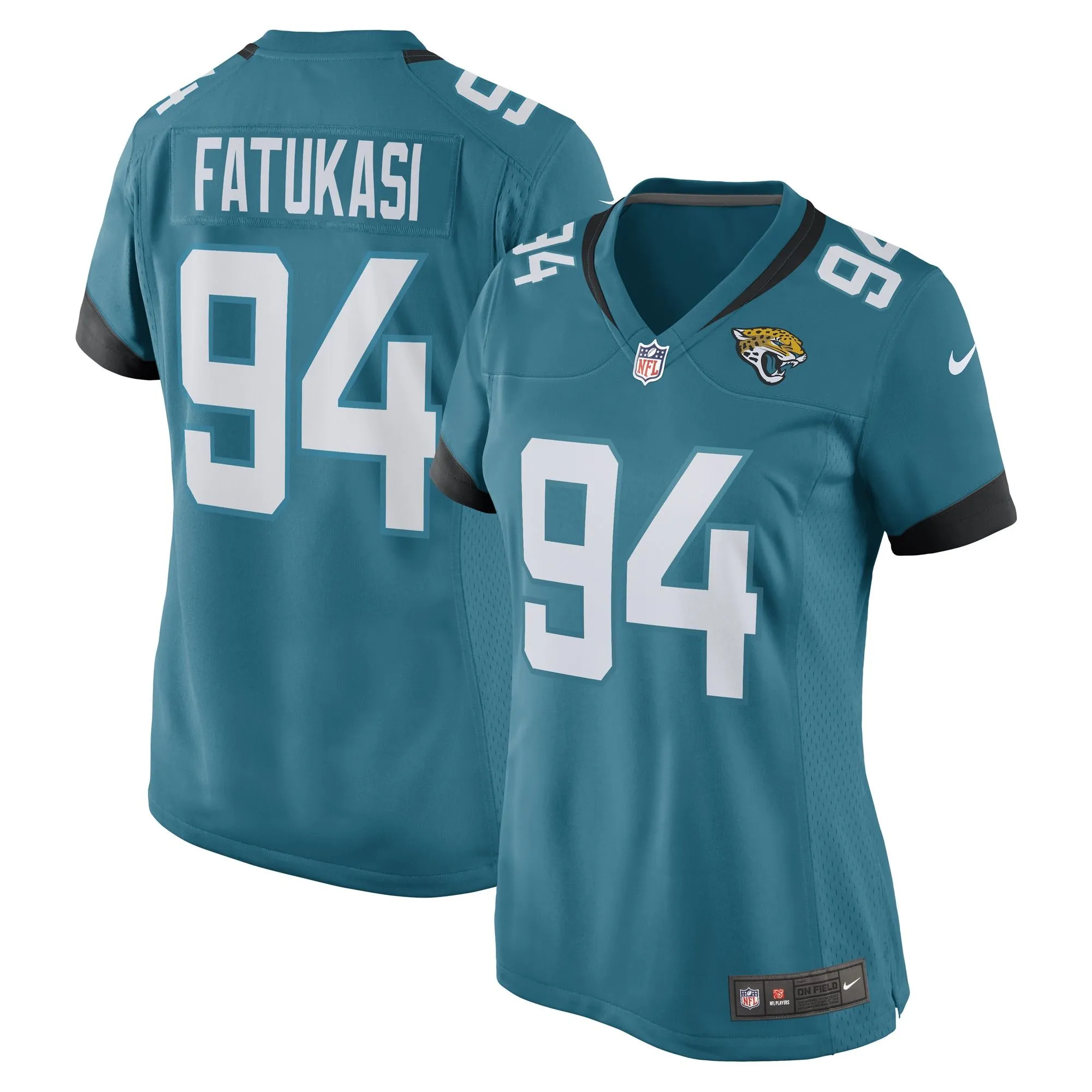 Folorunso Fatukasi Jacksonville Jaguars  Women's Game Player Jersey - Teal