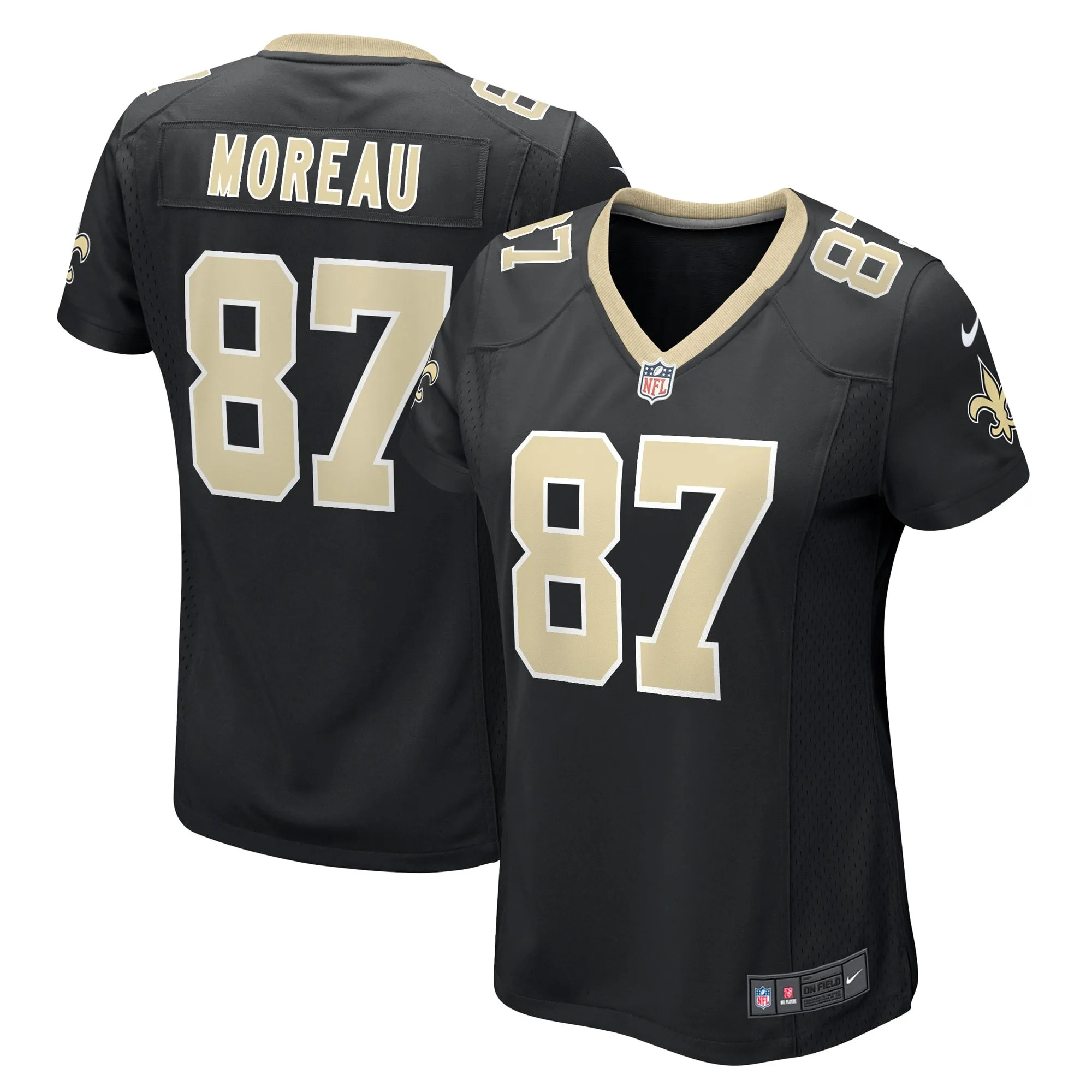 Foster Moreau New Orleans Saints  Women's Team Game Jersey -  Black