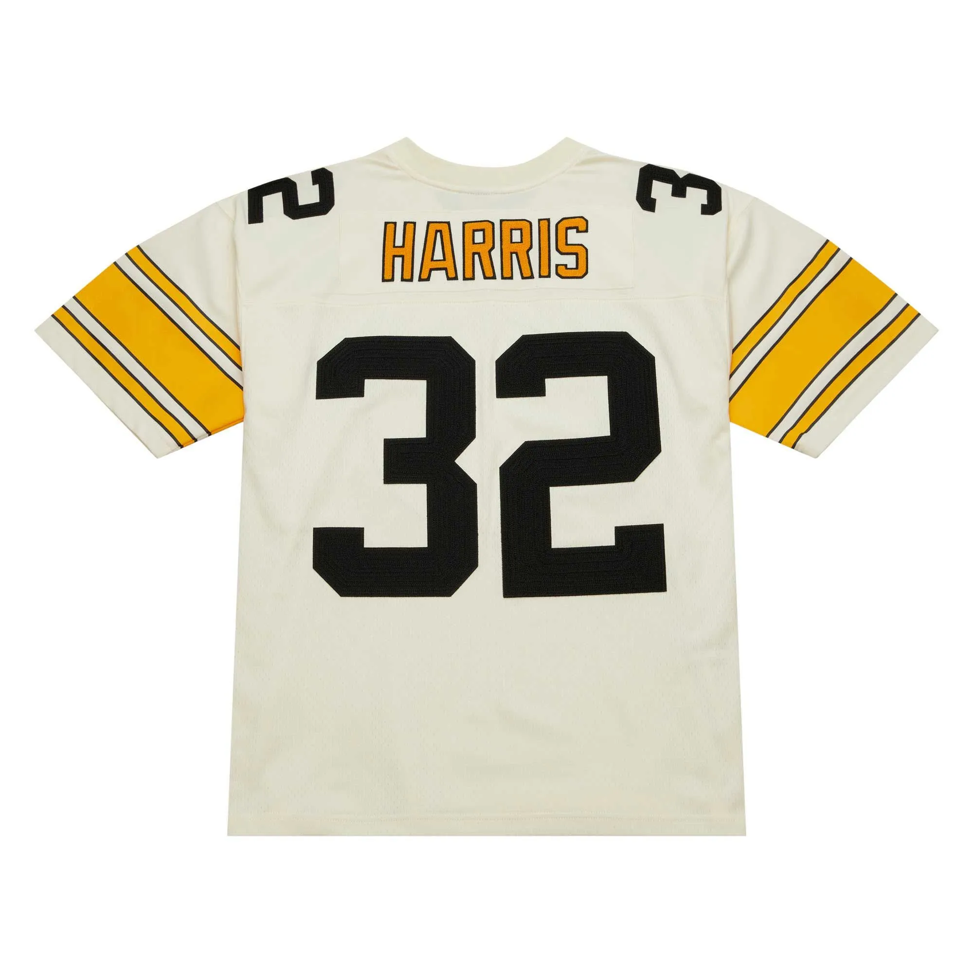 Franco Harris Pittsburgh Steelers Mitchell & Ness Chainstitch Legacy Jersey - Cream