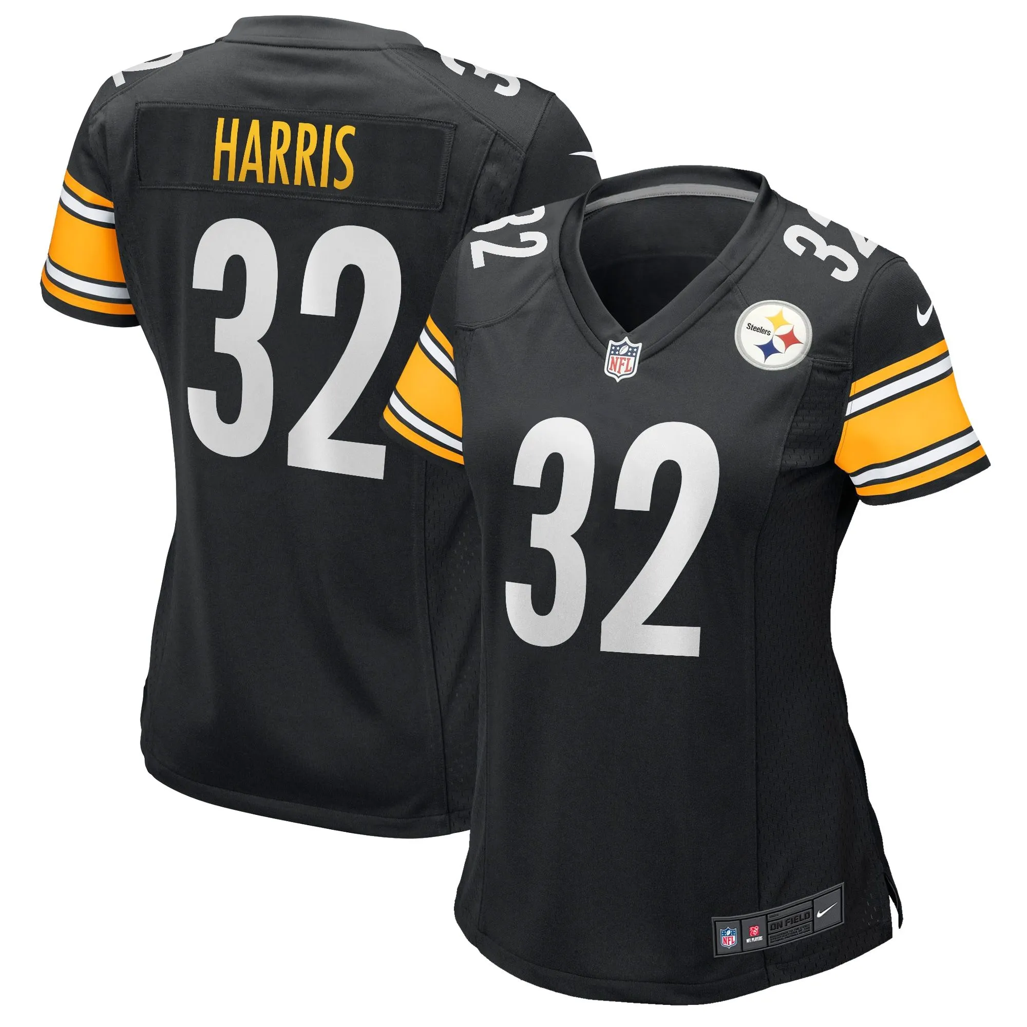 Franco Harris Pittsburgh Steelers  Women's Game Retired Player Jersey - Black