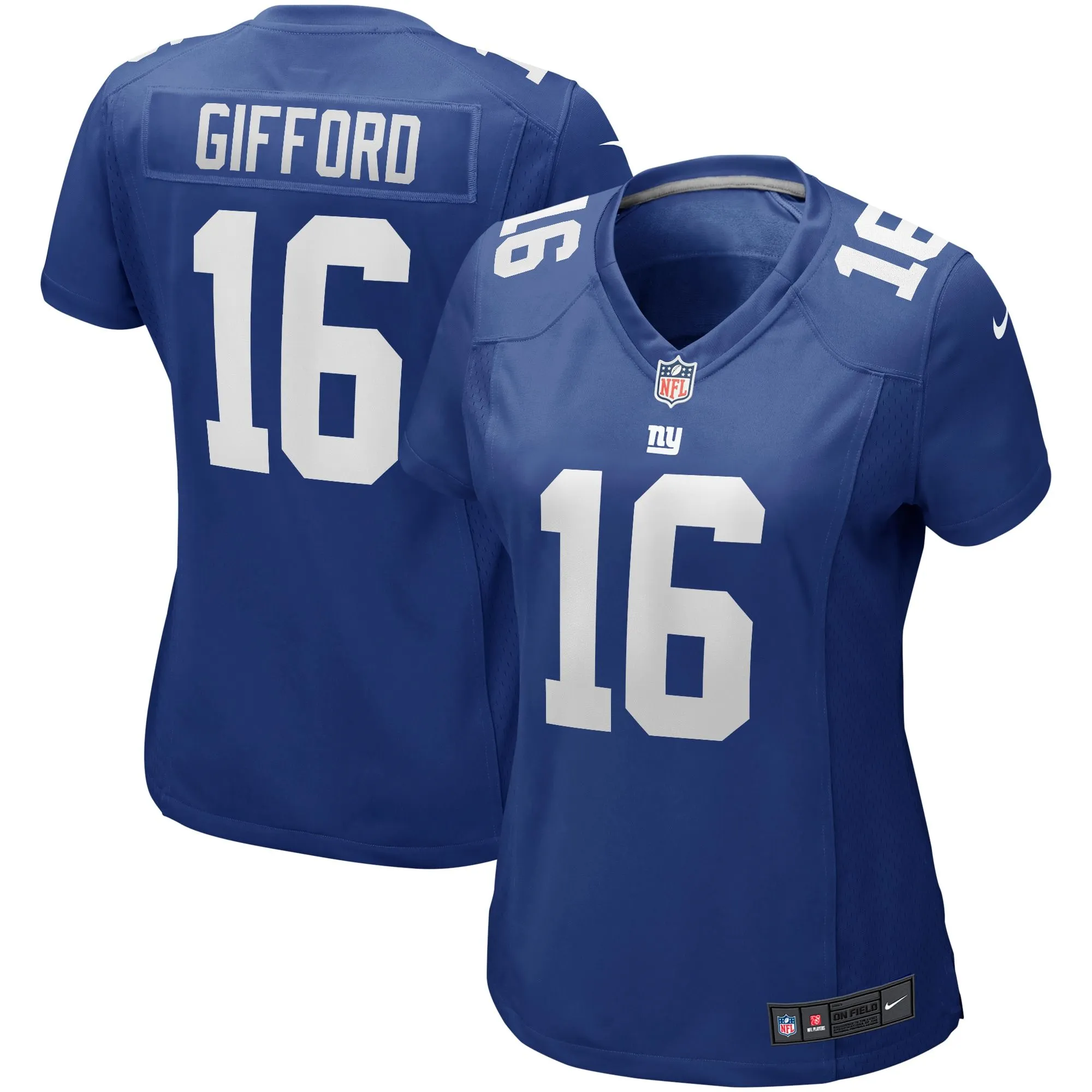 Frank Gifford New York Giants  Women's Game Retired Player Jersey - Royal