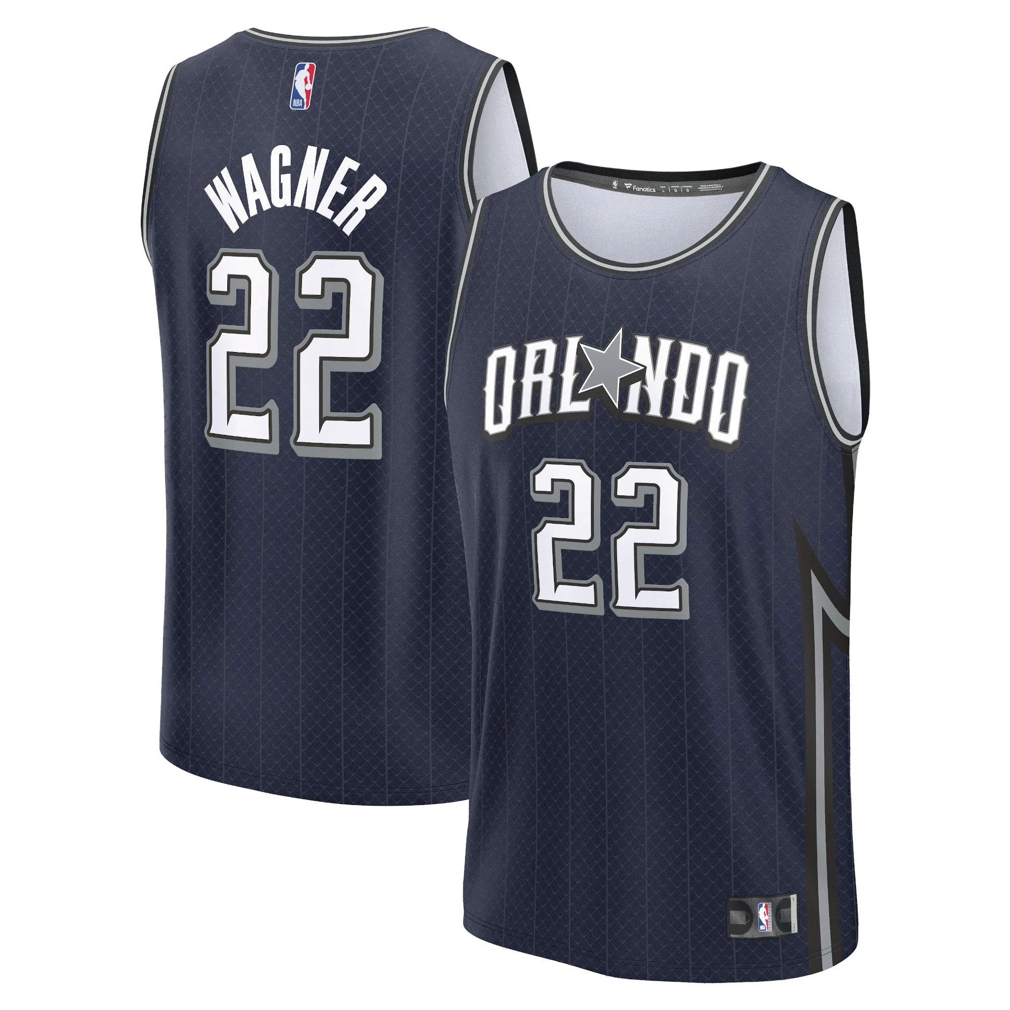 Franz Wagner Orlando Magic Fanatics Branded Youth Fast Break Jersey - Navy - City Edition