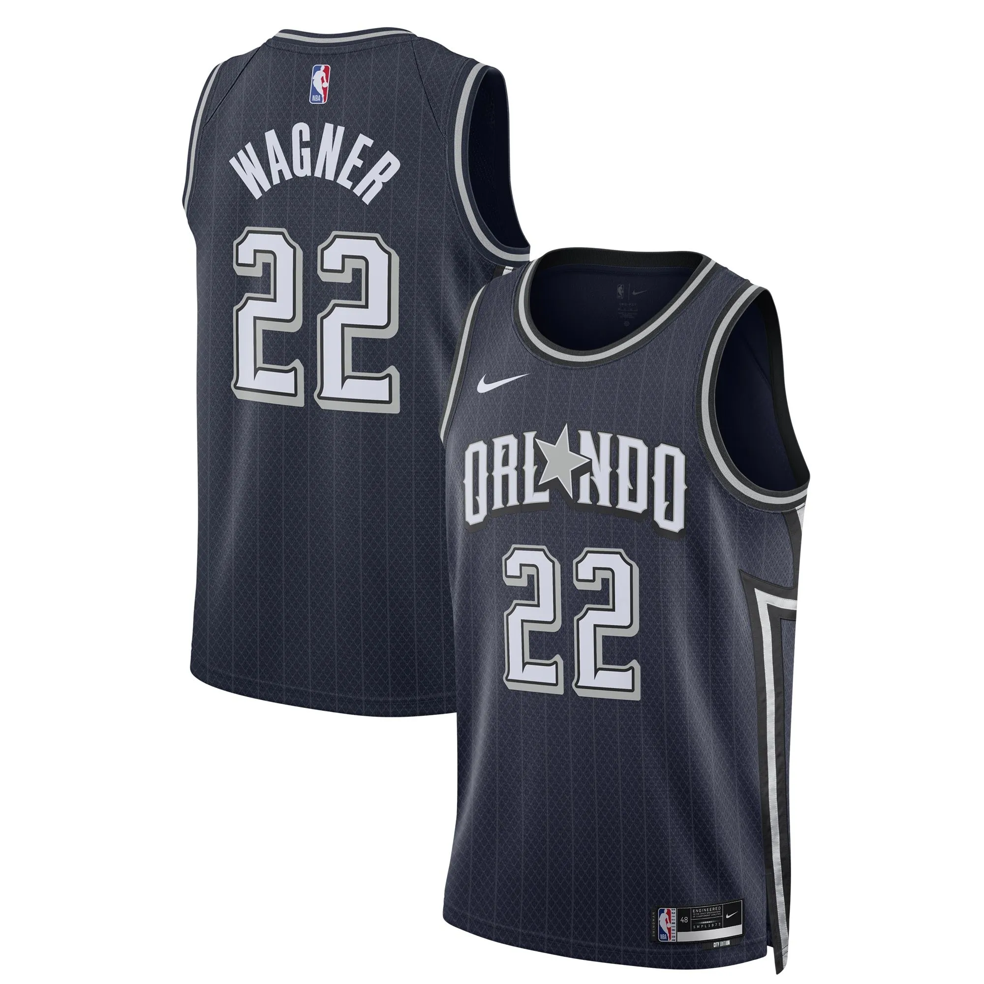 Franz Wagner Orlando Magic  Unisex 2023/24 Swingman Jersey - Navy - City Edition