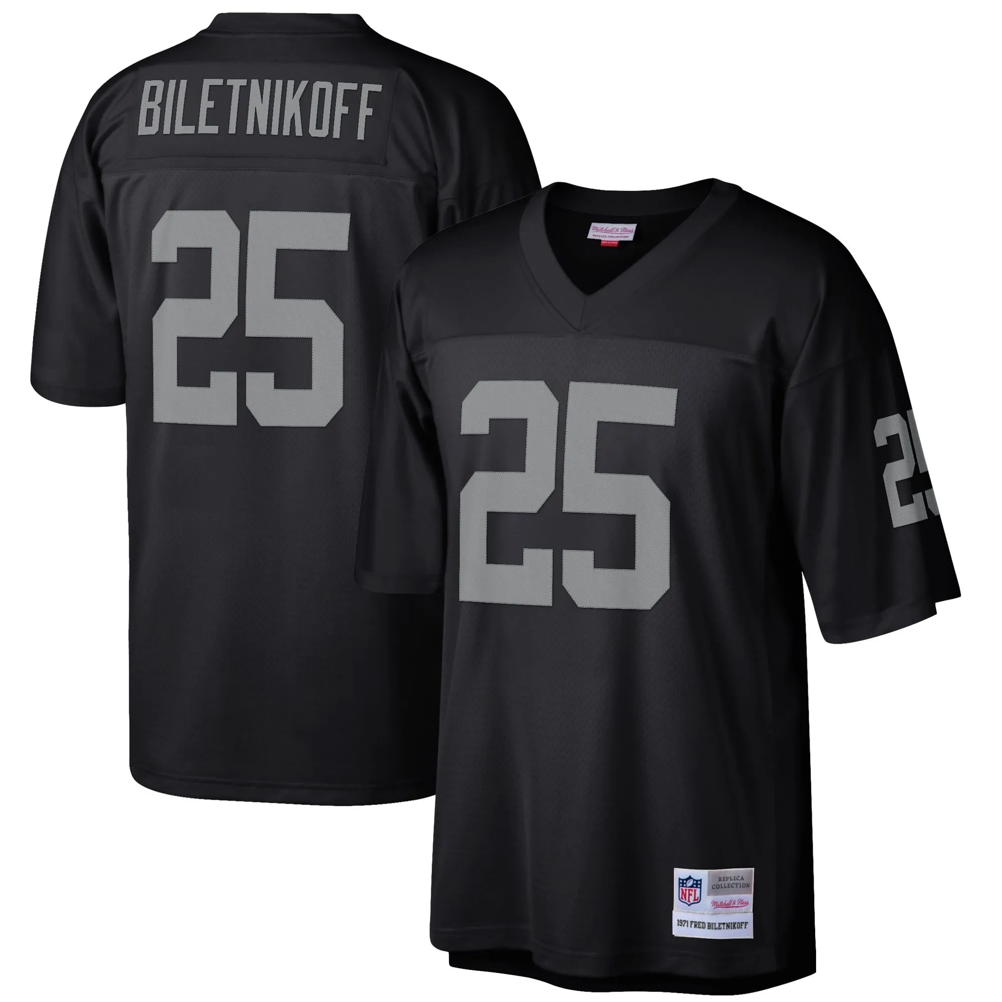 Fred Biletnikoff Las Vegas Raiders Mitchell & Ness Retired Player Legacy Replica Jersey - Black