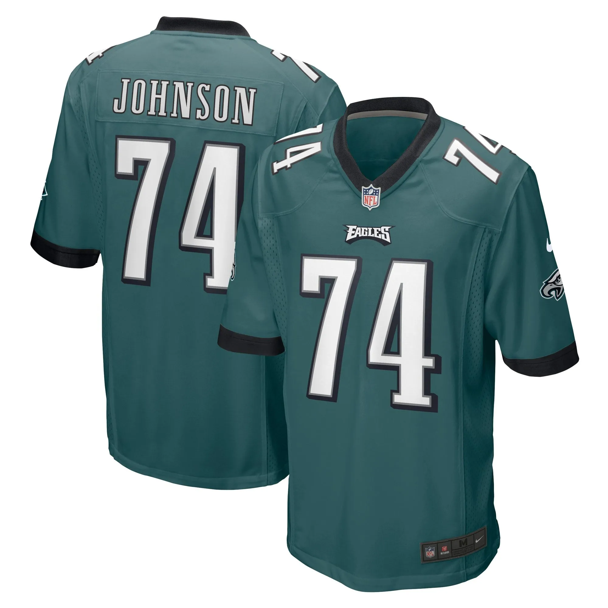 Fred Johnson Philadelphia Eagles  Team Game Jersey - Midnight Green