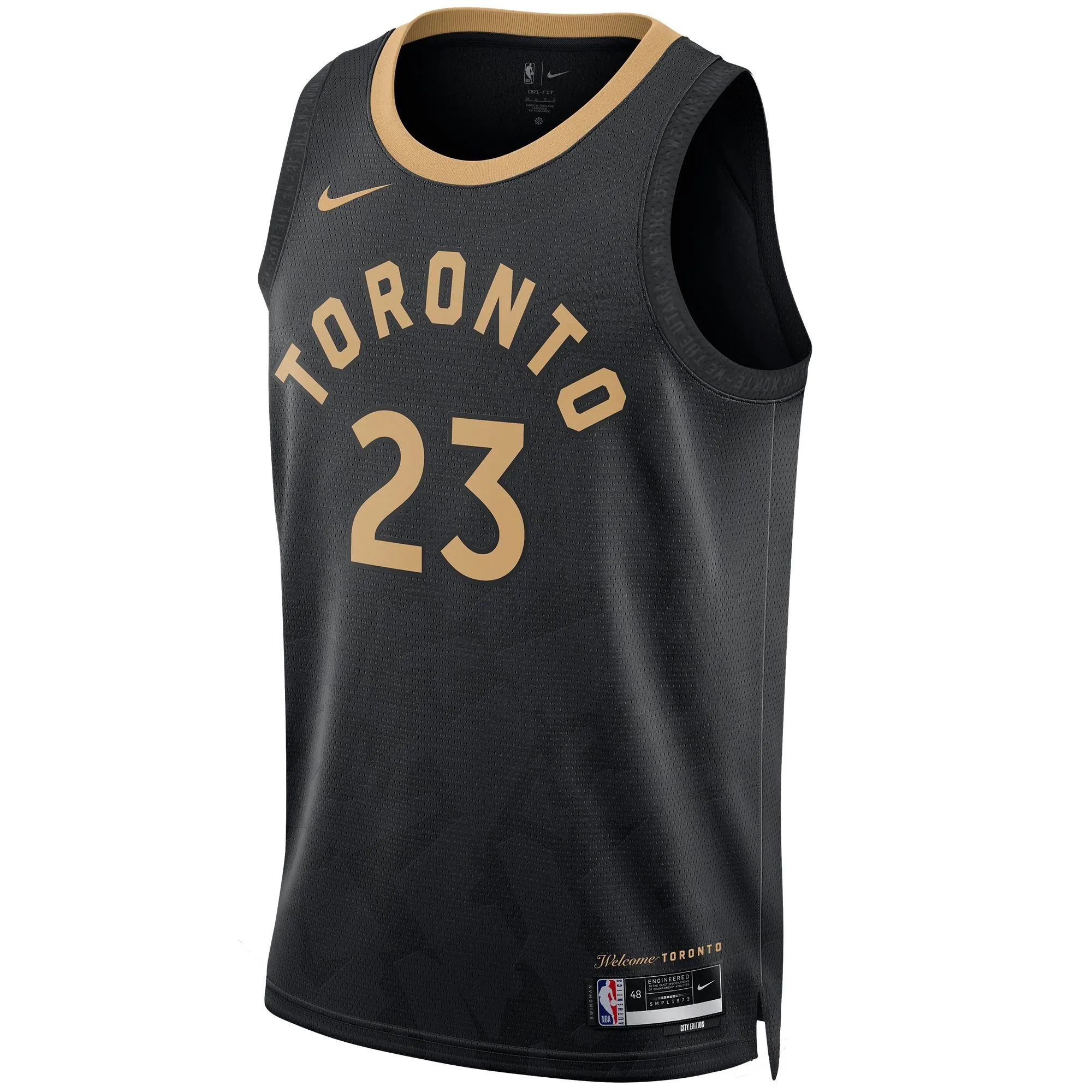 Fred VanVleet Toronto Raptors  Unisex 2022/23 Swingman Jersey - City Edition - Black