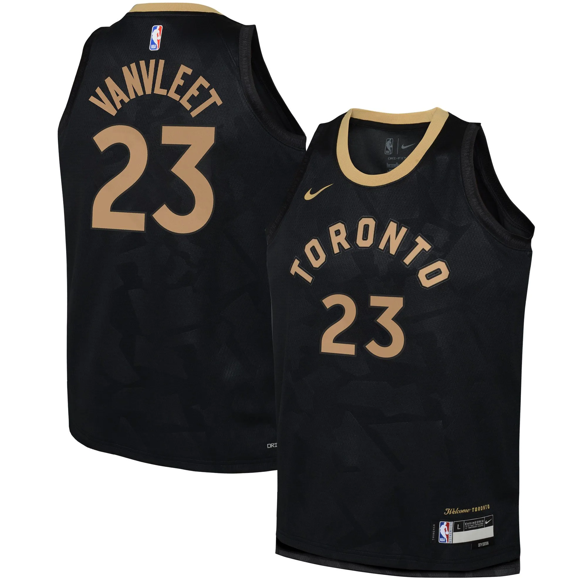 Fred VanVleet Toronto Raptors  Youth 2022/23 Swingman Jersey - City Edition - Black