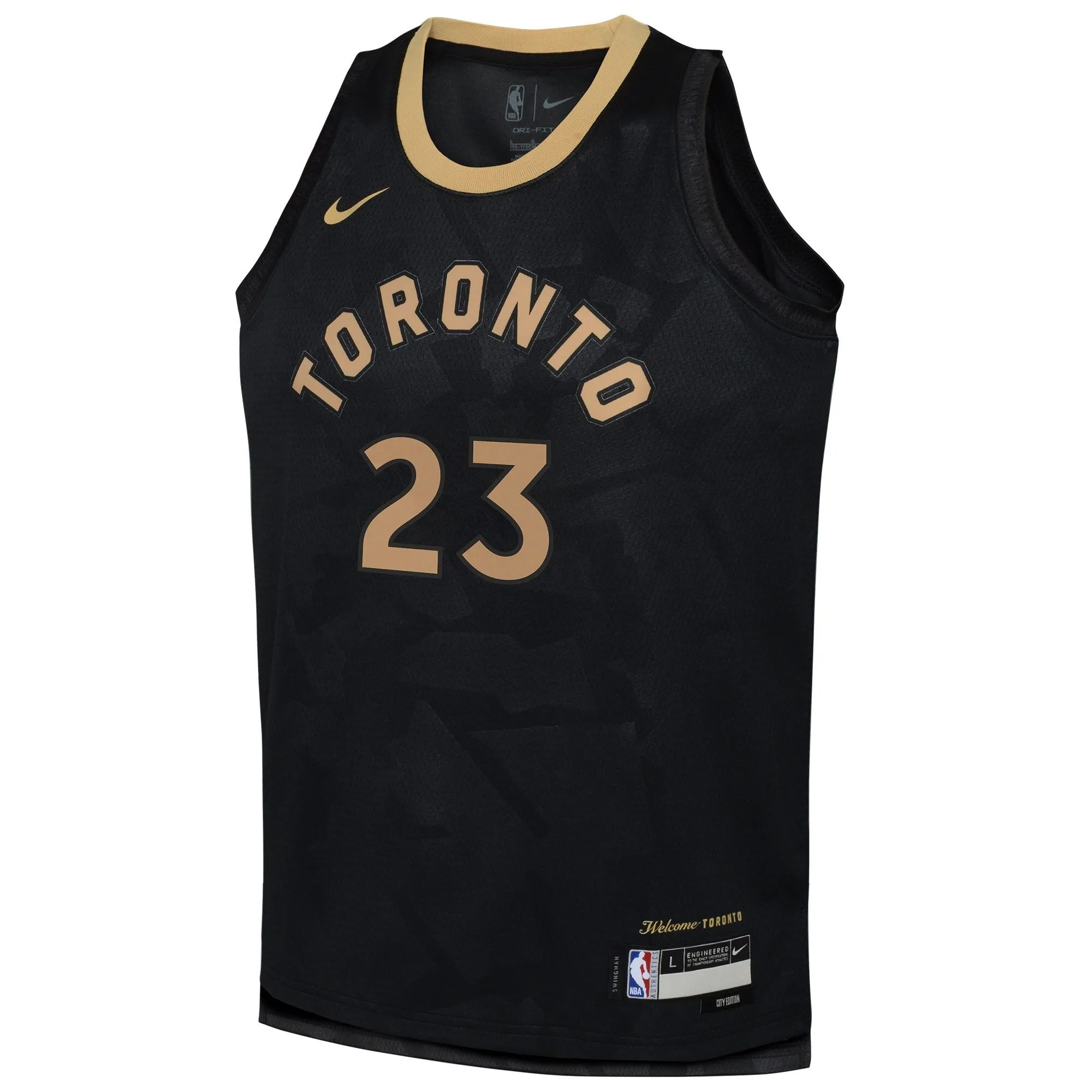 Fred VanVleet Toronto Raptors  Youth 2022/23 Swingman Jersey - City Edition - Black