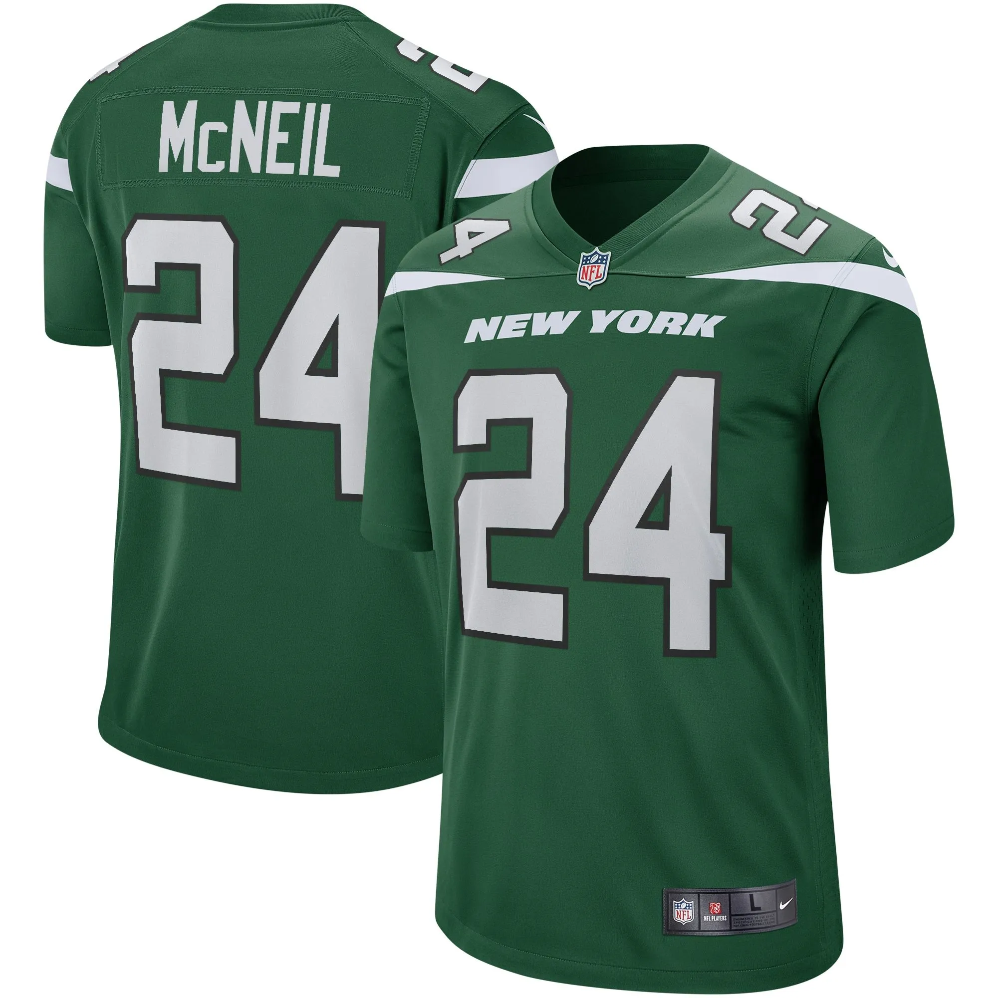 Freeman McNeil New York Jets  Game Retired Player Jersey - Gotham Green