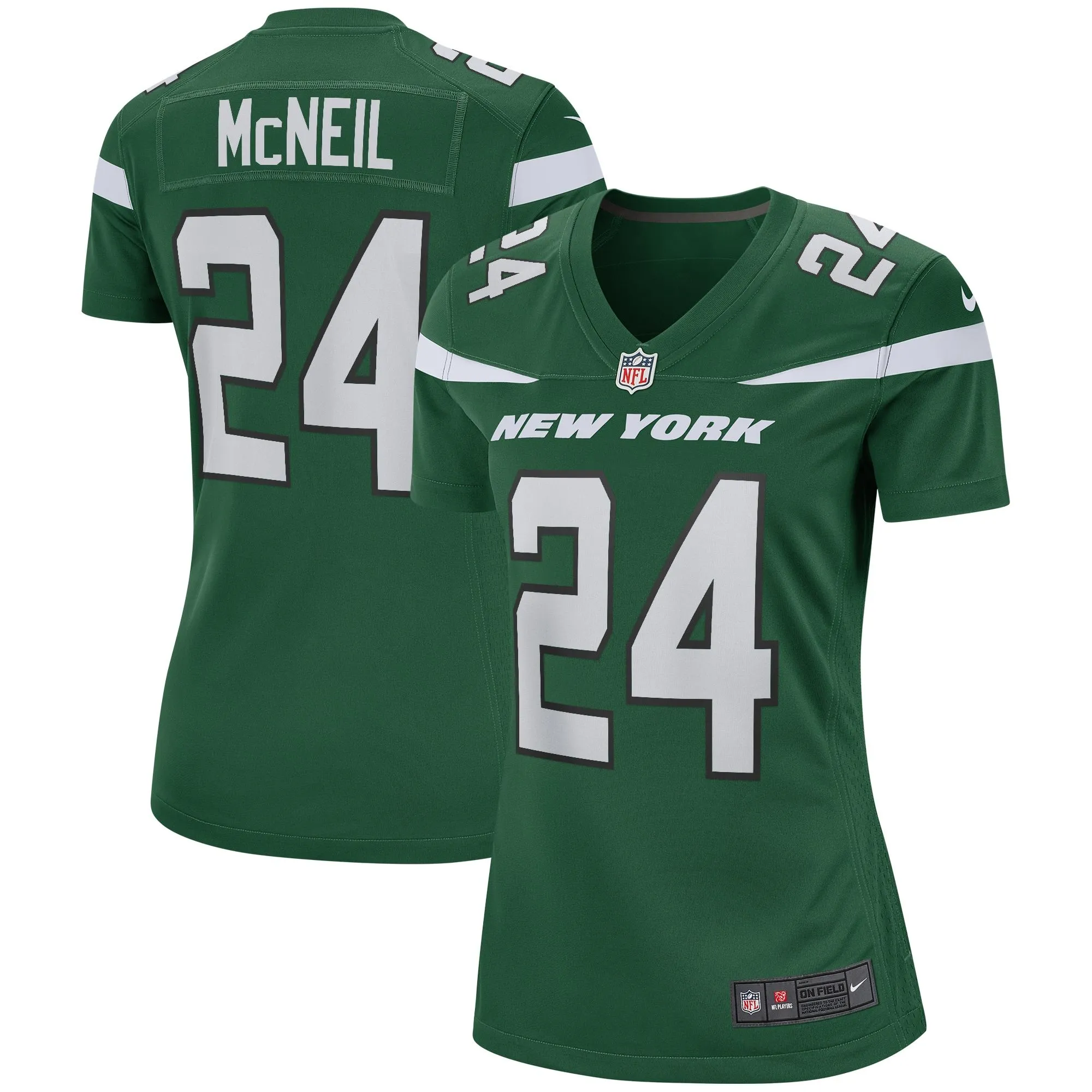 Freeman McNeil New York Jets  Women's Game Retired Player Jersey - Gotham Green