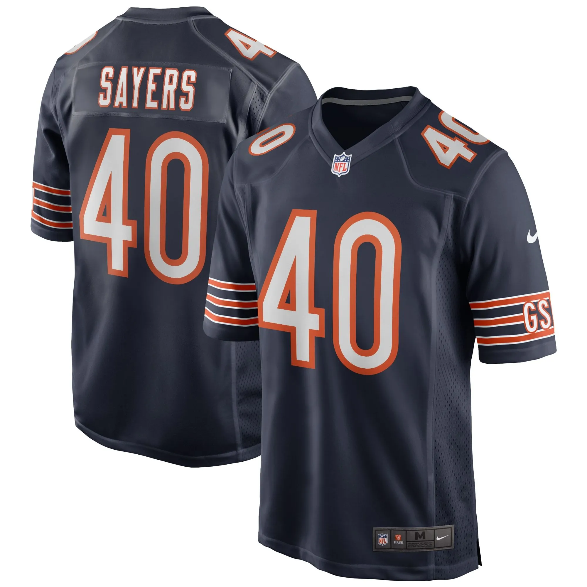 Gale Sayers Chicago Bears  Game Retired Player Jersey - Navy