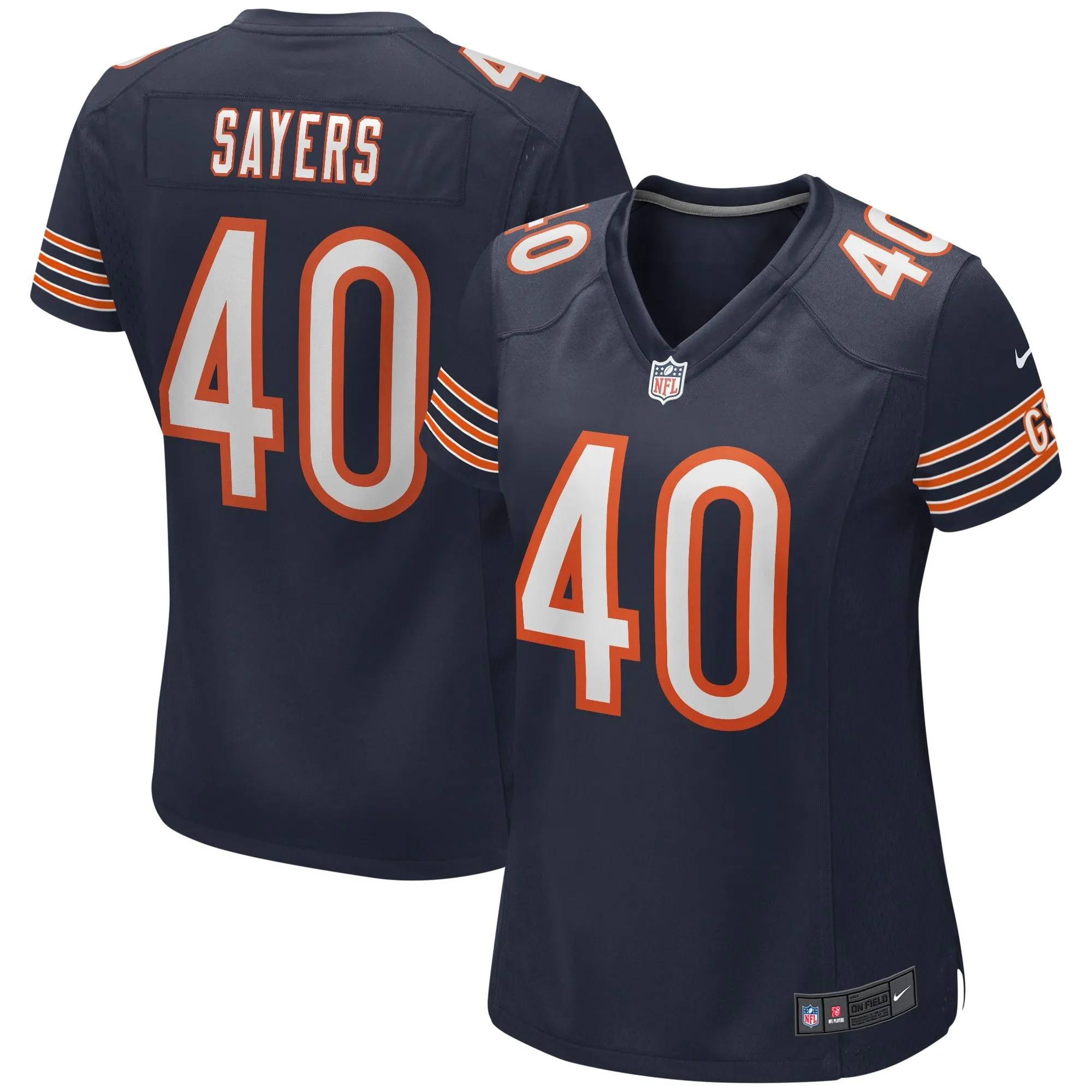 Gale Sayers Chicago Bears  Women's Game Retired Player Jersey - Navy