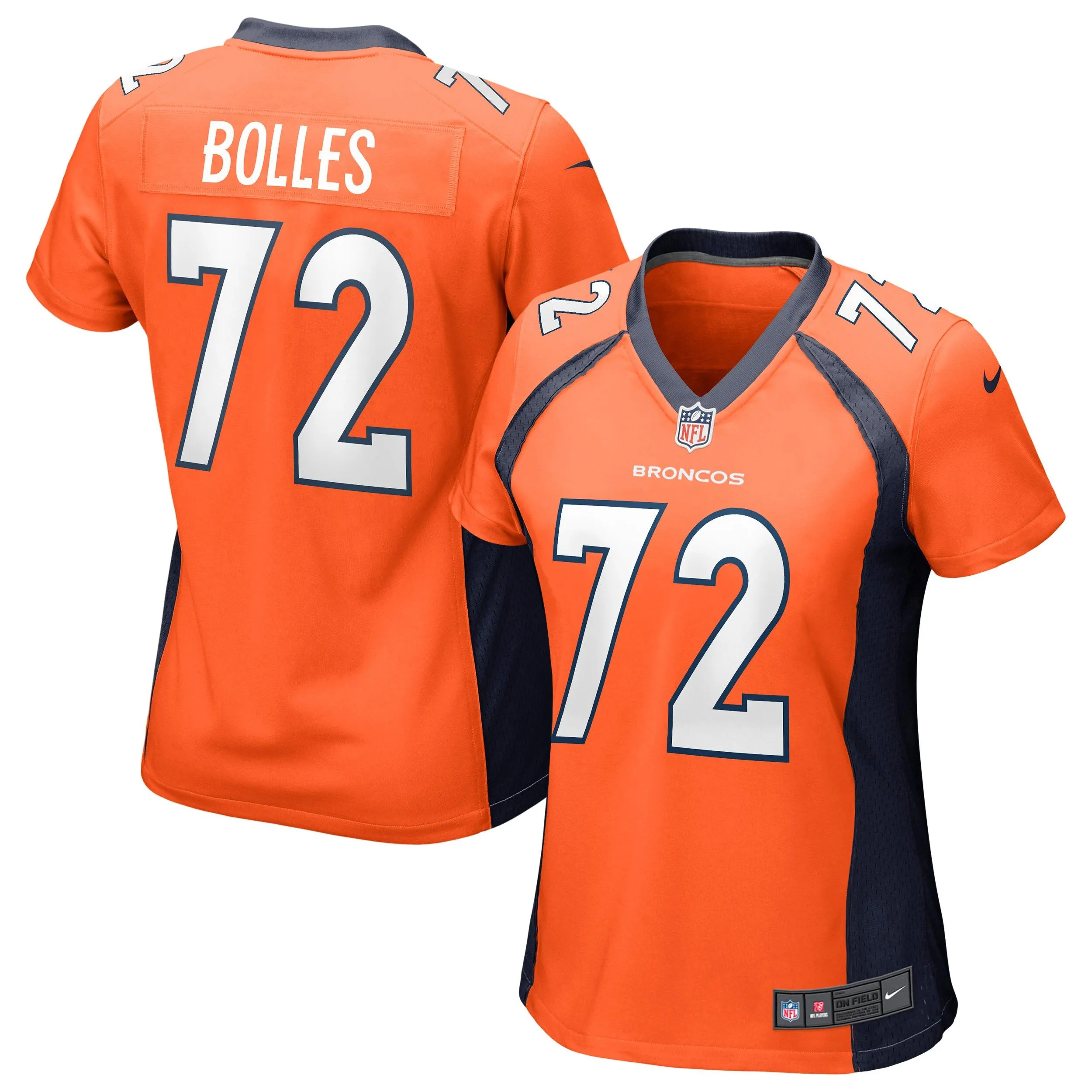 Garett Bolles Denver Broncos  Women's Game Jersey - Orange