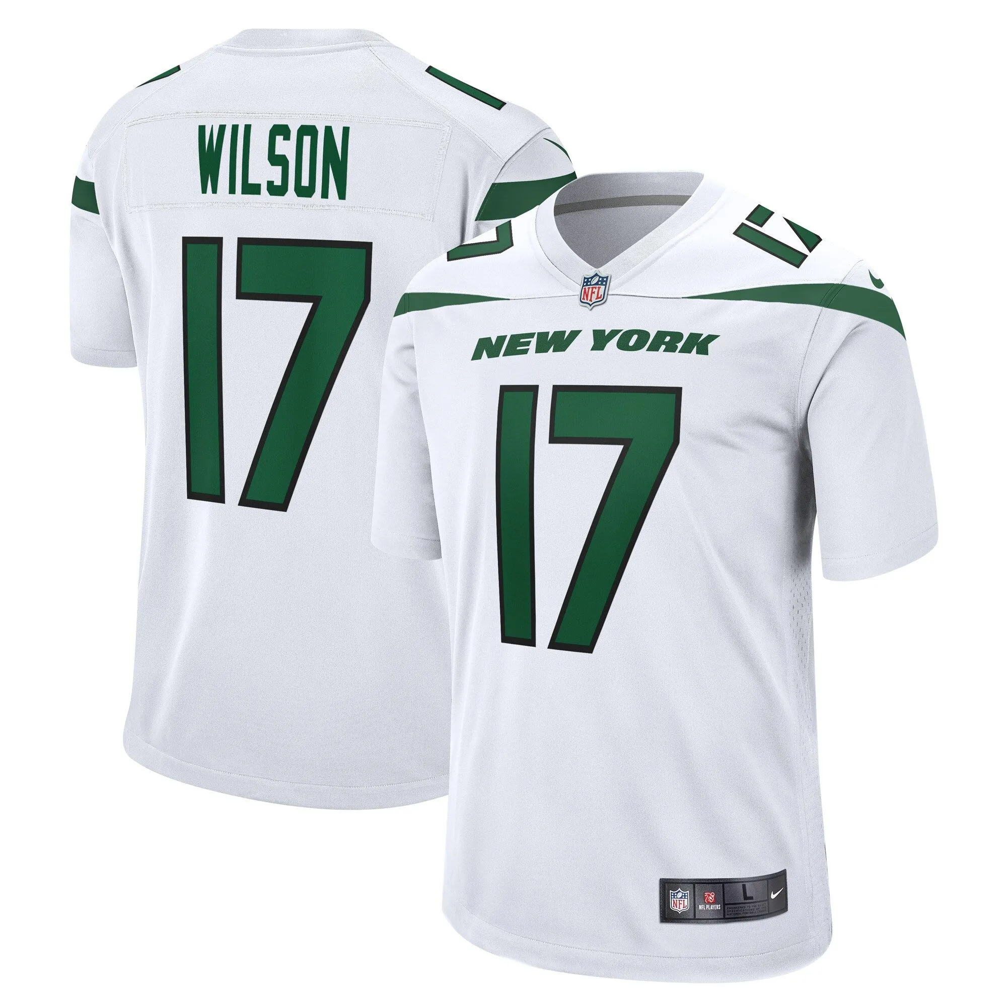 Garrett Wilson New York Jets  Game Player Jersey - White