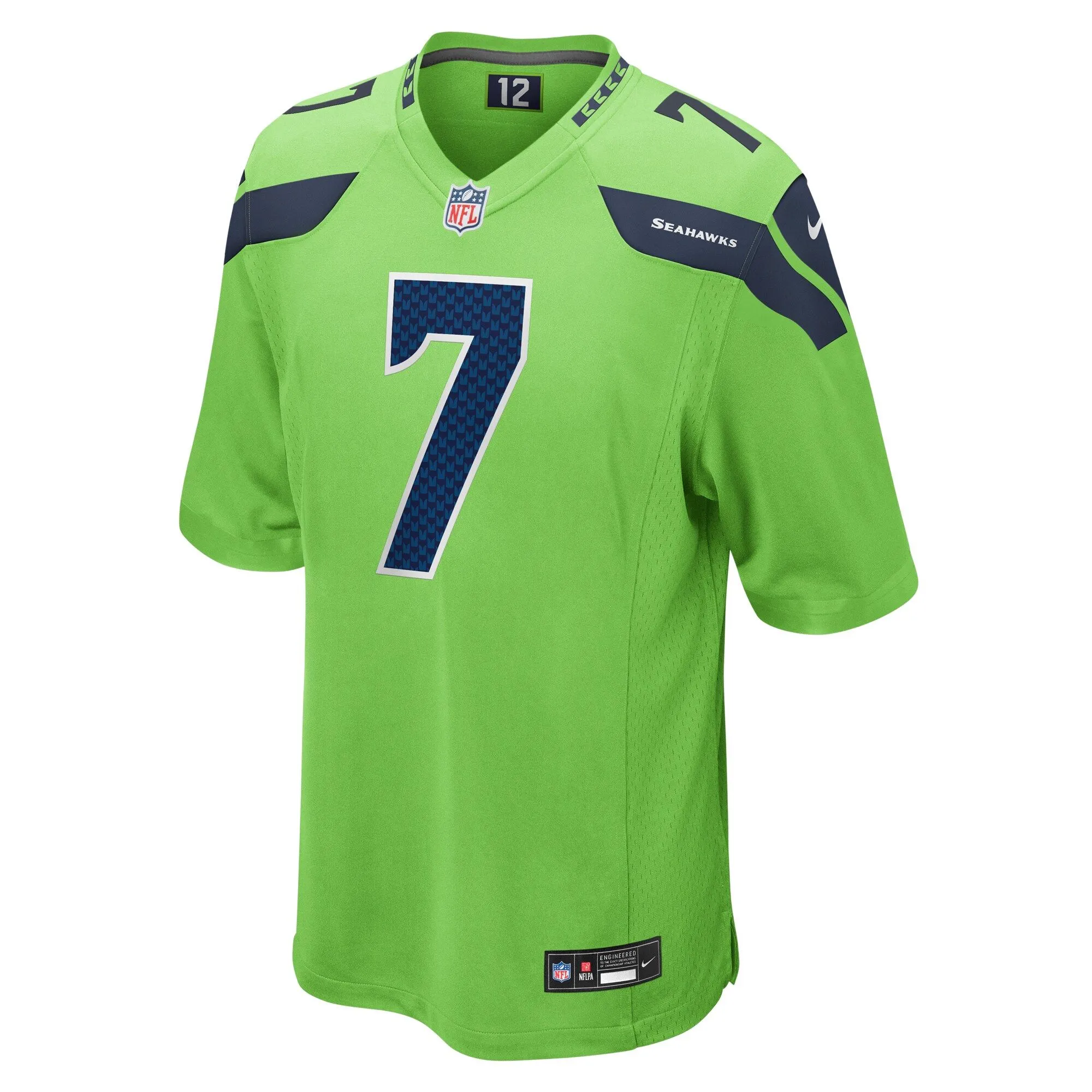 Geno Smith Seattle Seahawks   Game Jersey - Neon Green