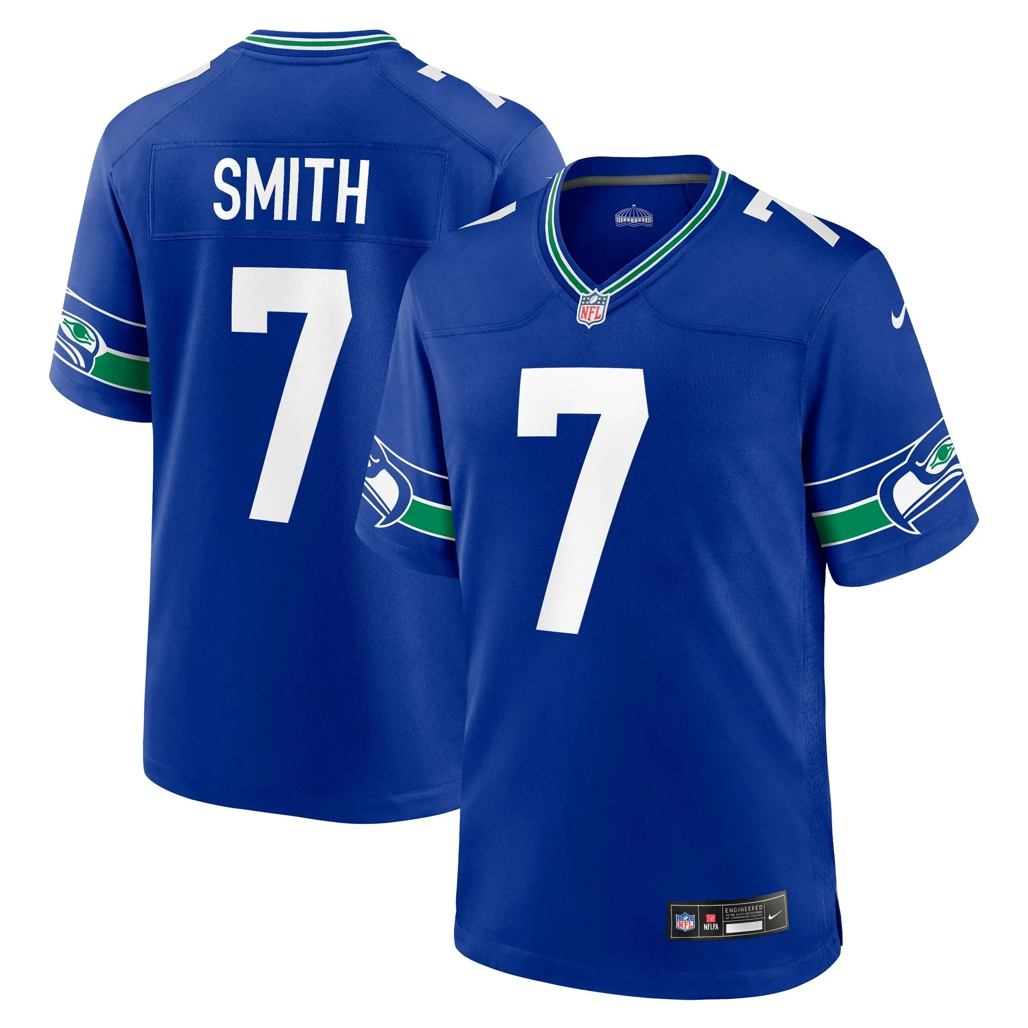 Geno Smith Seattle Seahawks  Throwback Player Game Jersey - Royal