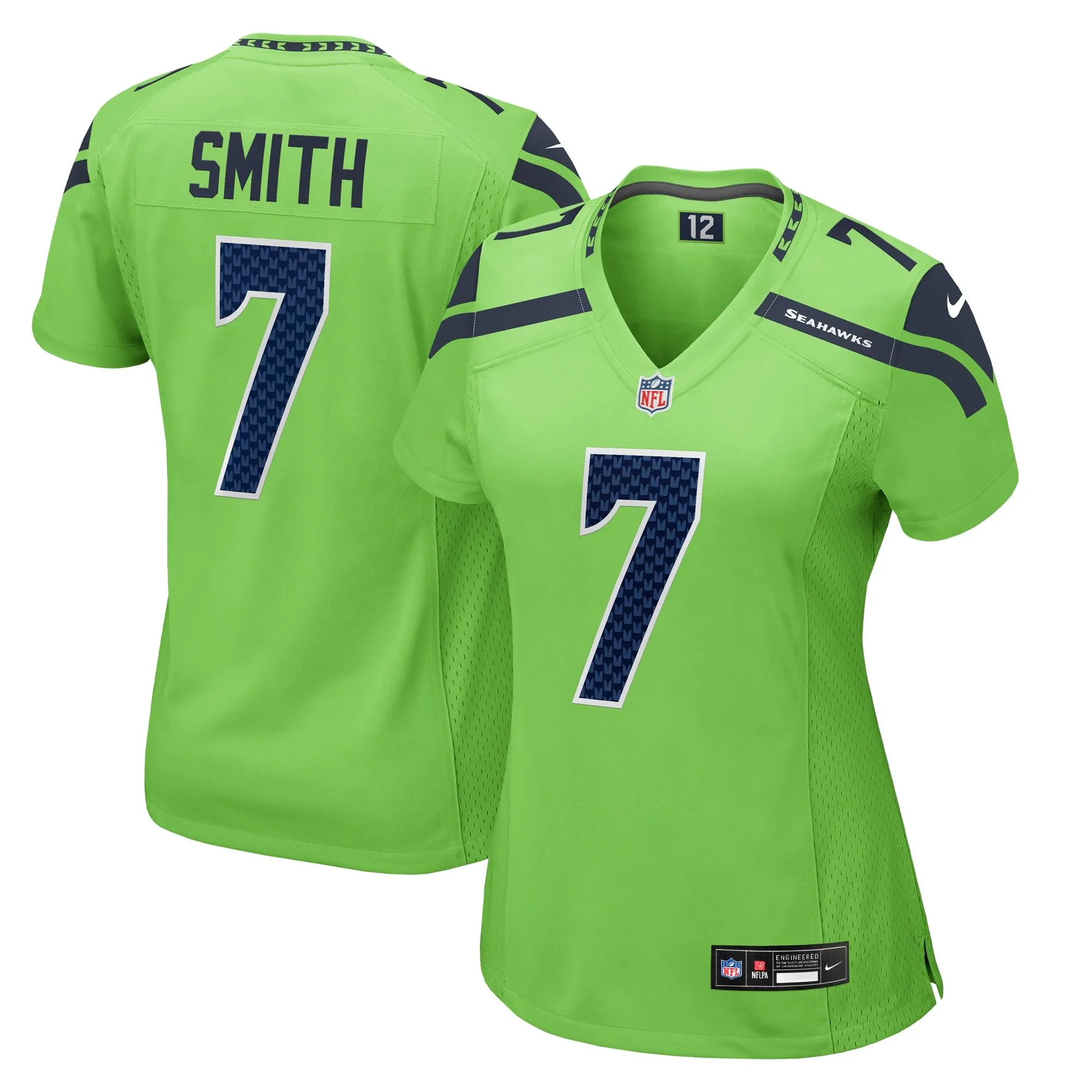 Geno Smith Seattle Seahawks  Women's  Game Jersey - Neon Green