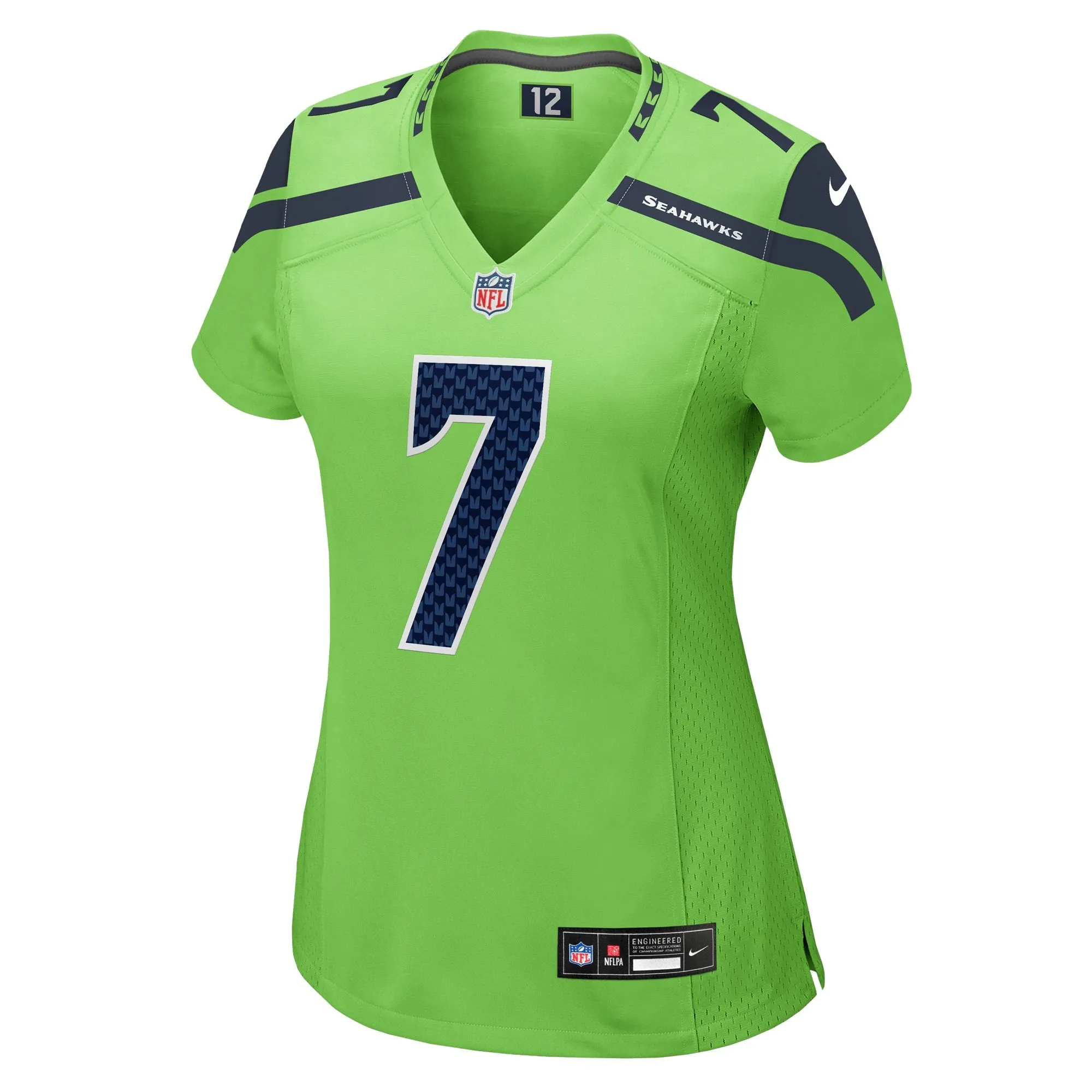 Geno Smith Seattle Seahawks  Women's  Game Jersey - Neon Green