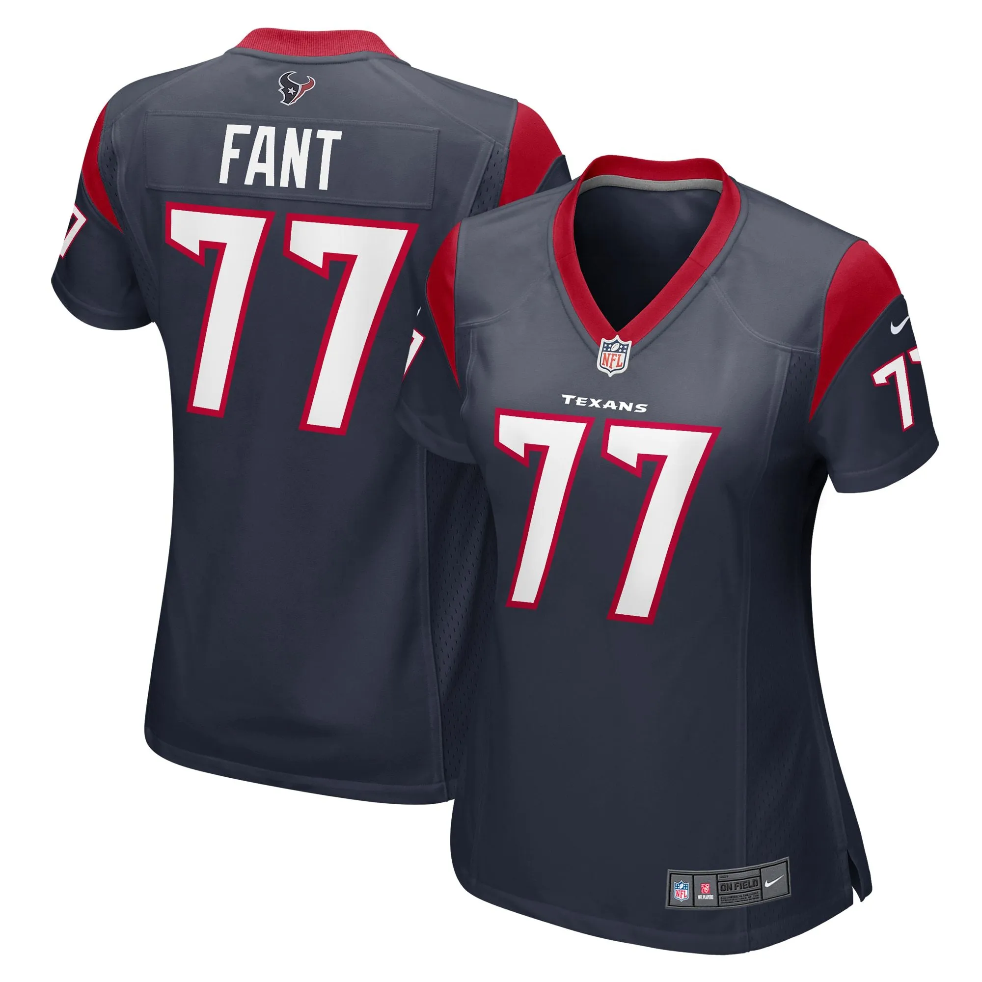 George Fant Houston Texans  Women's  Game Jersey -  Navy