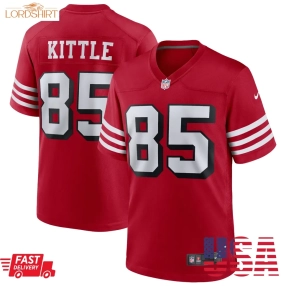 George Kittle San Francisco 49Ers  Alternate Game Player Jersey   Scarlet