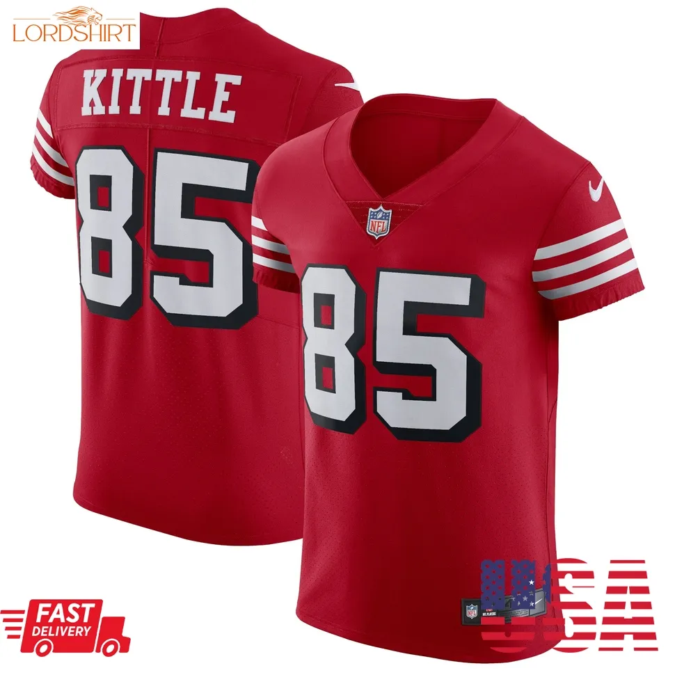 George Kittle San Francisco 49Ers  Alternate Vapor Elite Jersey   Scarlet