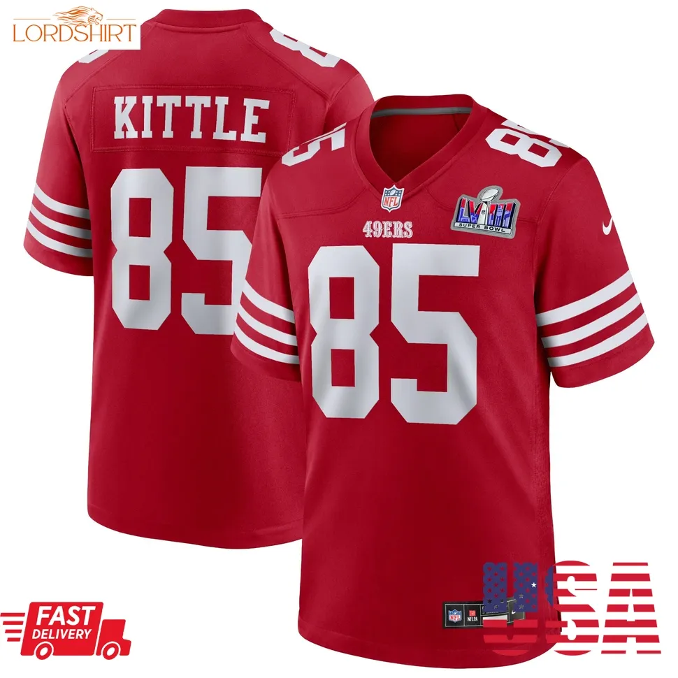 George Kittle San Francisco 49Ers  Super Bowl Lviii Game Jersey   Scarlet