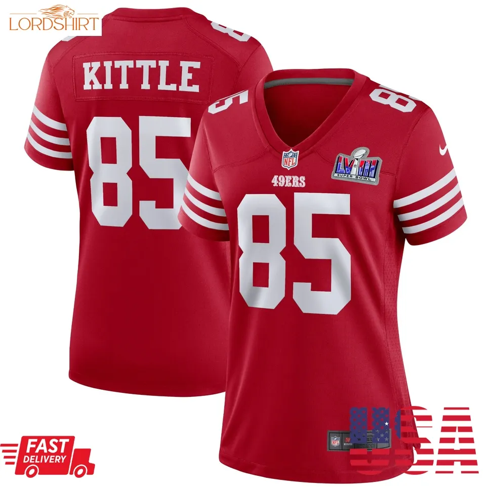 George Kittle San Francisco 49Ers  Women's Super Bowl Lviii Game Jersey   Scarlet