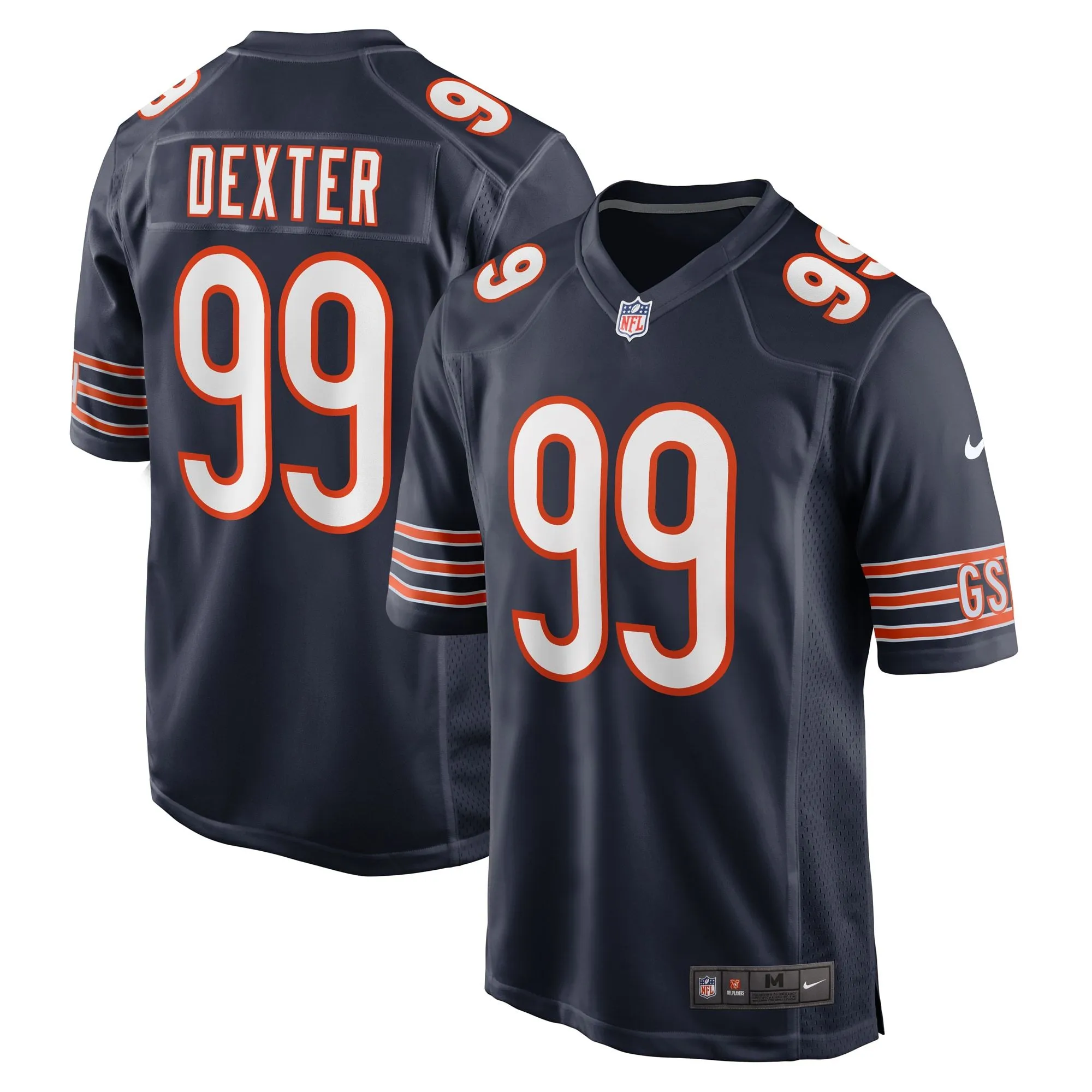 Gervon Dexter Sr Chicago Bears  Team Game Jersey -  Navy