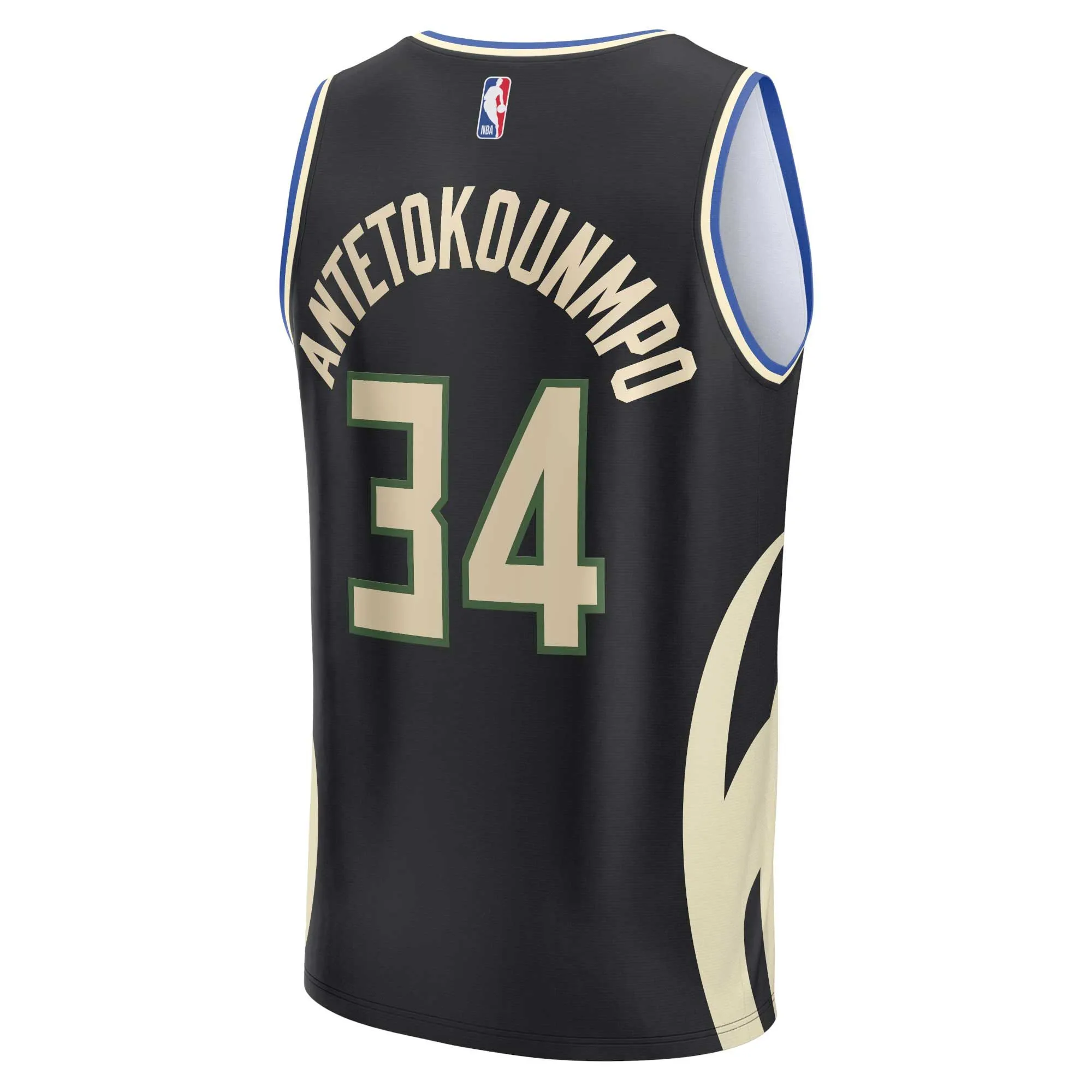 Giannis Antetokounmpo Milwaukee Bucks Fanatics Branded Fast Break Replica Player Jersey - Statement Edition - Black