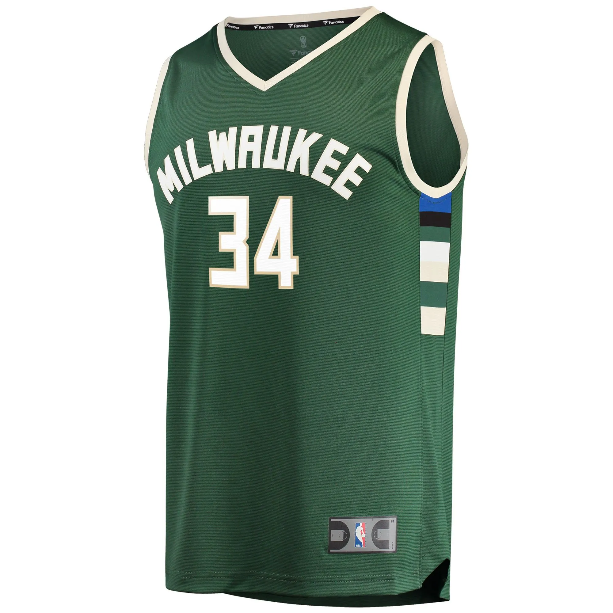 Giannis Antetokounmpo Milwaukee Bucks Fanatics Branded Youth Fast Break Player Jersey Green - Icon Edition