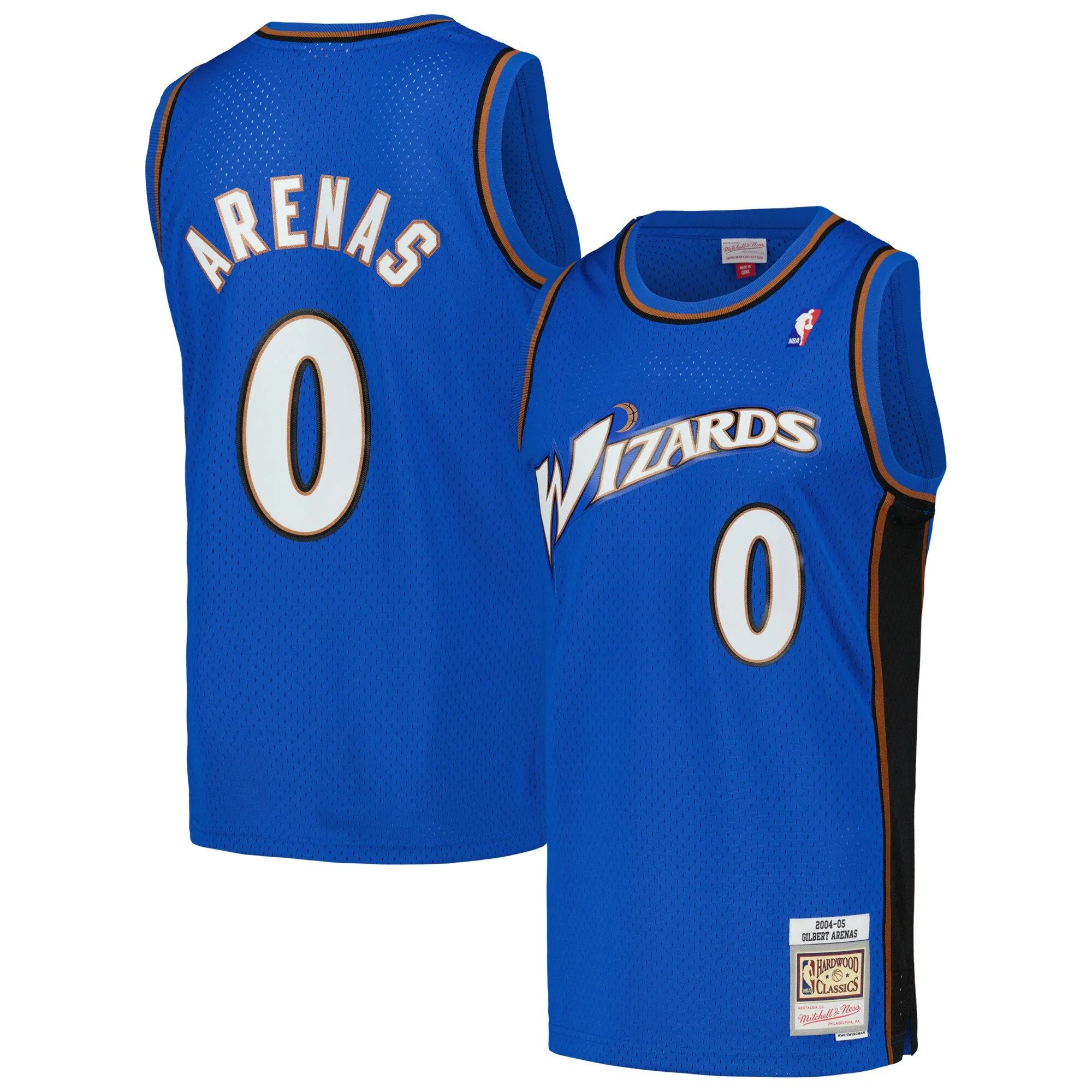 Gilbert Arenas Washington Wizards Mitchell & Ness  2004/05 Hardwood Classics Swingman Jersey - Blue