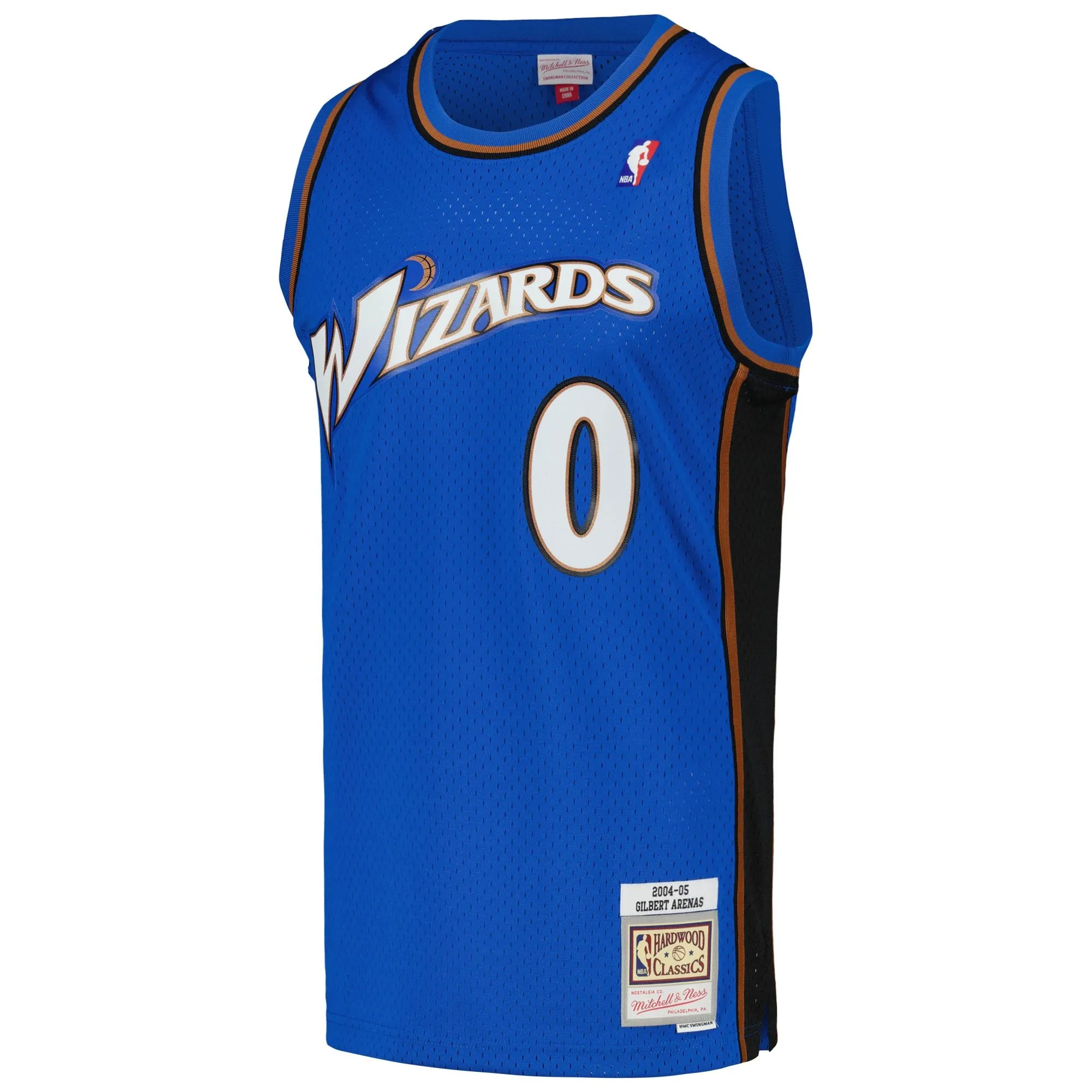 Gilbert Arenas Washington Wizards Mitchell & Ness  2004/05 Hardwood Classics Swingman Jersey - Blue