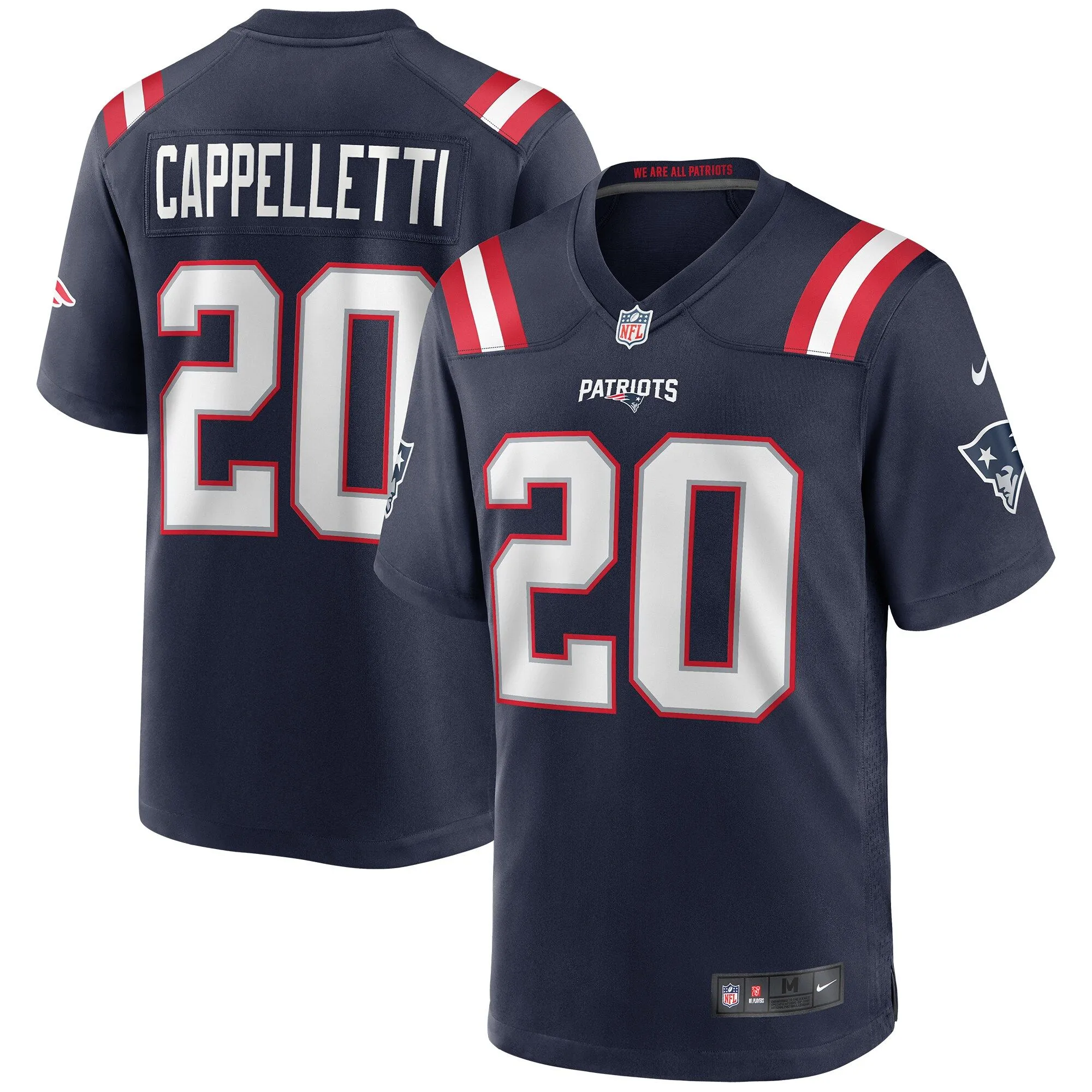 Gino Cappelletti New England Patriots  Game Retired Player Jersey - Navy