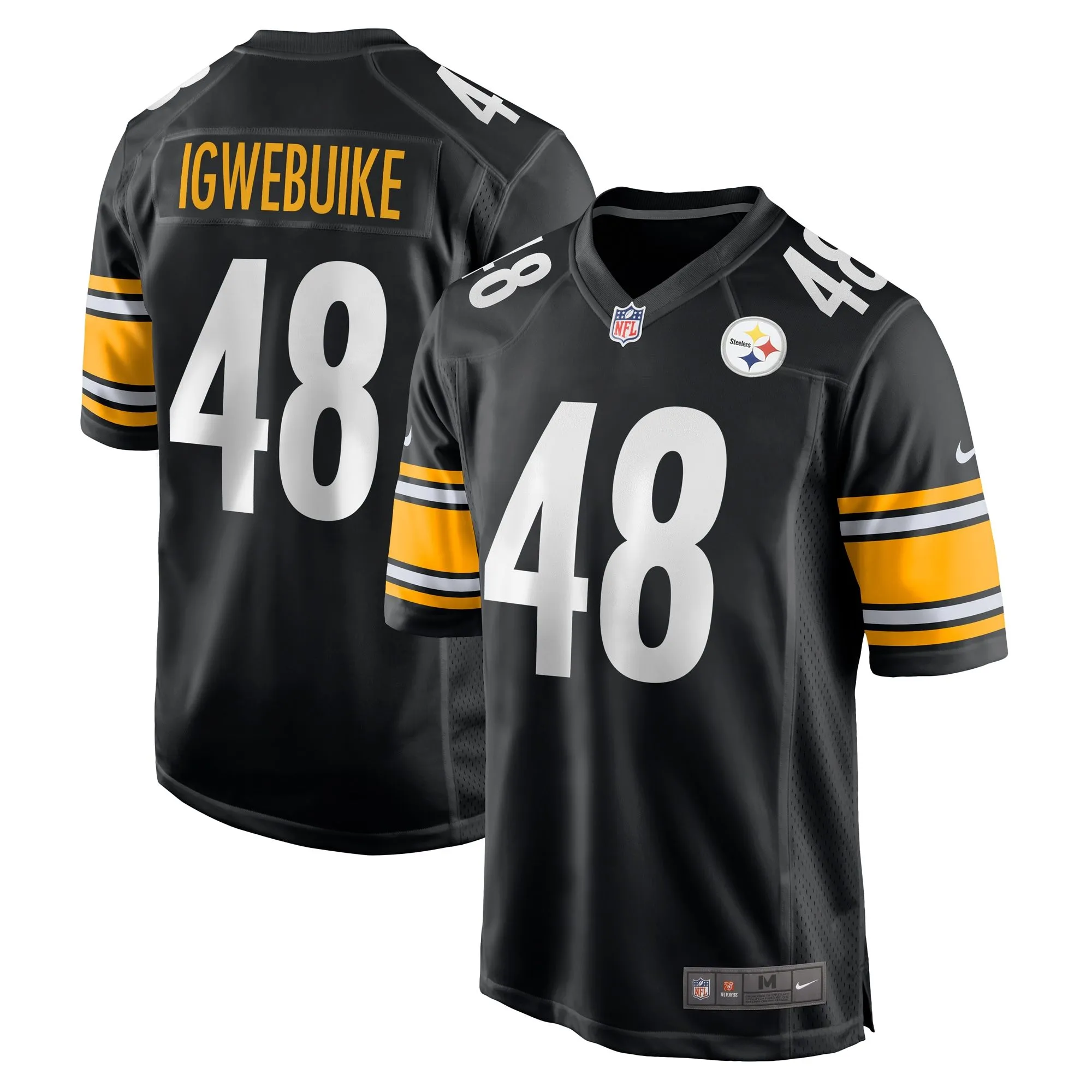 Godwin Igwebuike Pittsburgh Steelers   Game Jersey -  Black