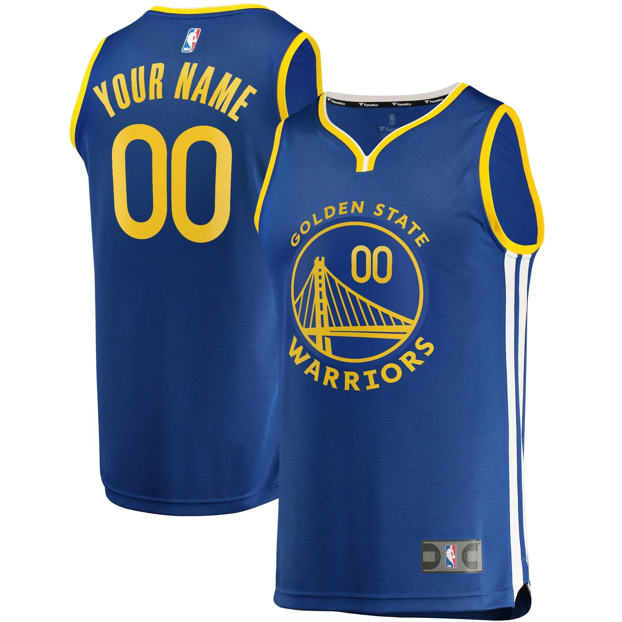 Golden State Warriors Fanatics Branded Fast Break Custom Replica Jersey Royal - Icon Edition